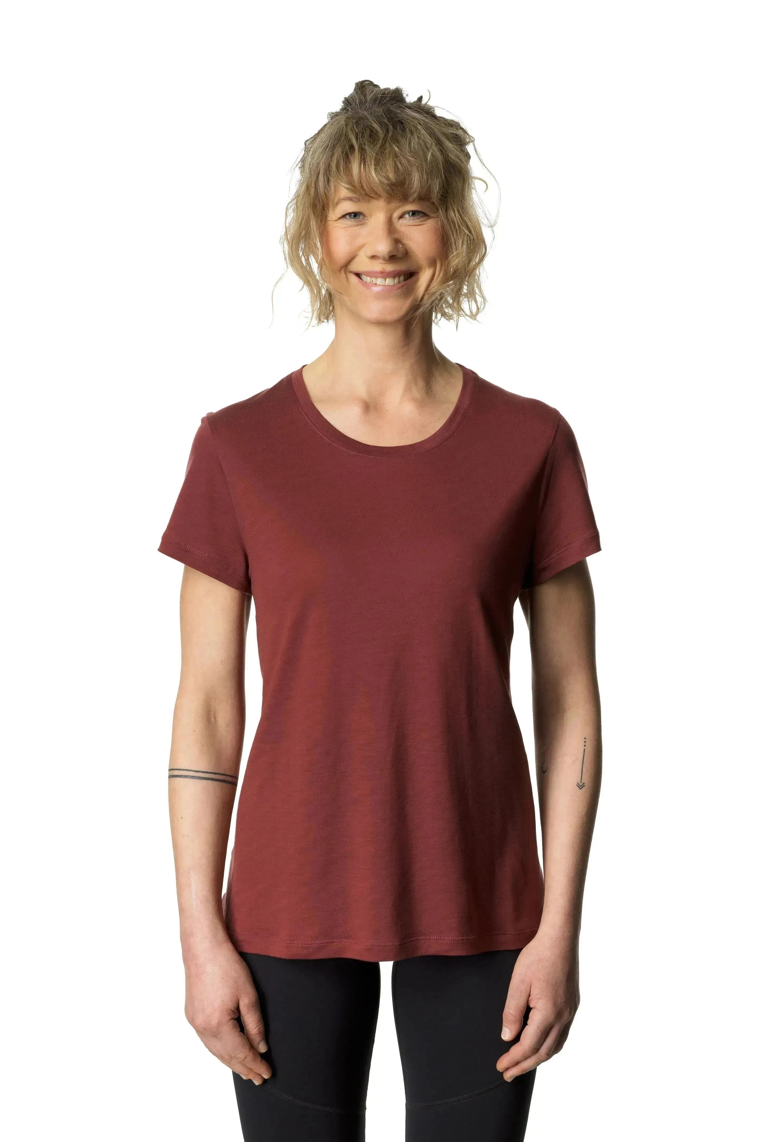 W's Tree Tee | Color: Terra Red | Size: L Refurbished - Houdini Sportswear refurbished available on Cerqular