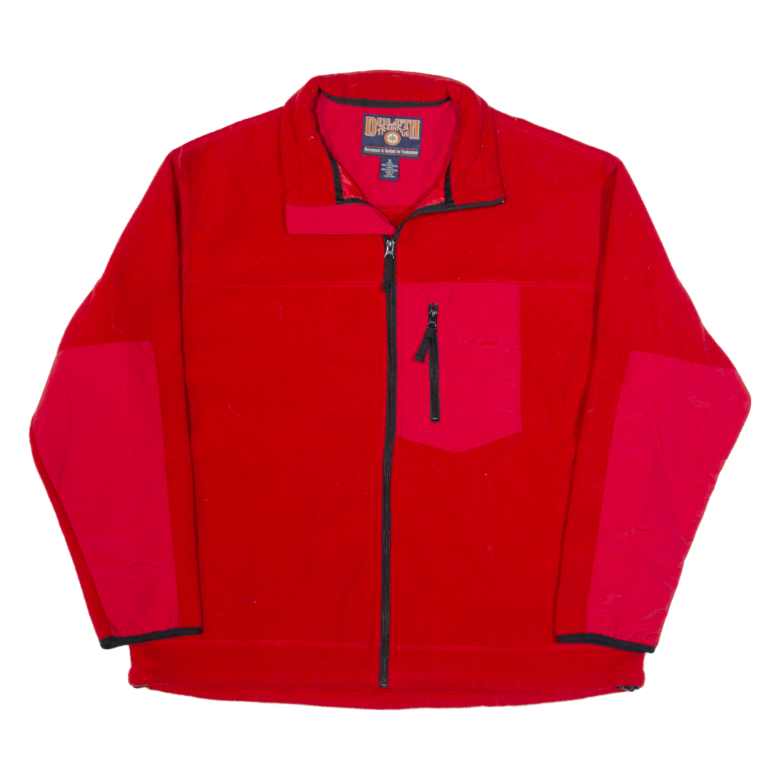 DULUTH Mens Fleece Jacket Red 90s XL Refurbished - N/A refurbished available on Cerqular