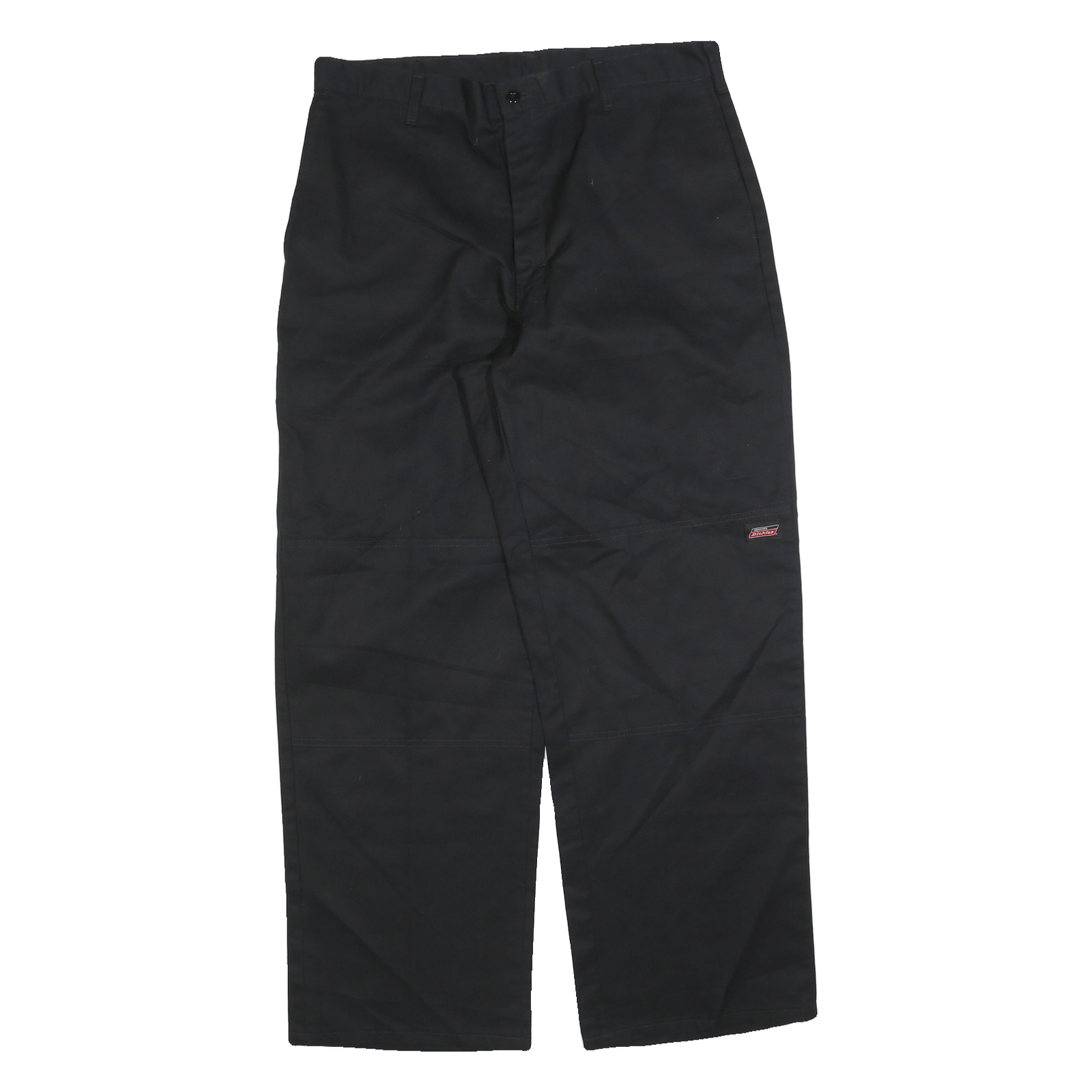 DICKIES Mens Cotton Blend Black Regular Straight Trousers W36 L32 Workwear Zip Refurbished - N/A refurbished available on Cerqular