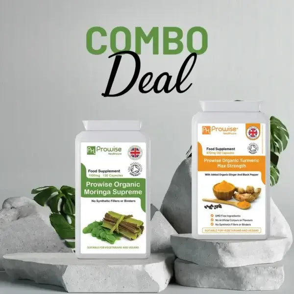 Buy Organic Turmeric + Moringa Supreme | Suitable For Vegetarians & Vegans | Made In UK Refurbished - $42.05 Organic Turmeric + Moringa Supreme | Suitable For Vegetarians & Vegans | Made In UK Refurbished - Prowise Healthcare refurbished available on Cerqular