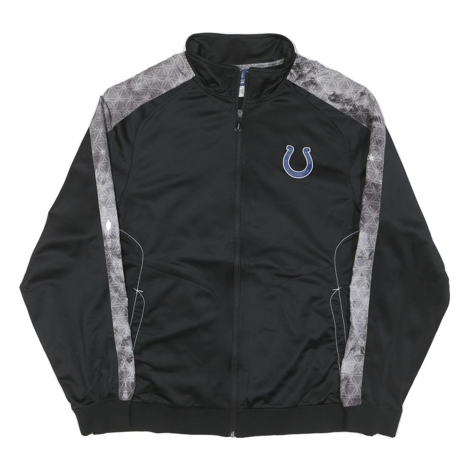 REEBOK Mens Black Grey NFL Track Jacket XL Polyester Blend Zip Sportswear Refurbished - N/A refurbished available on Cerqular
