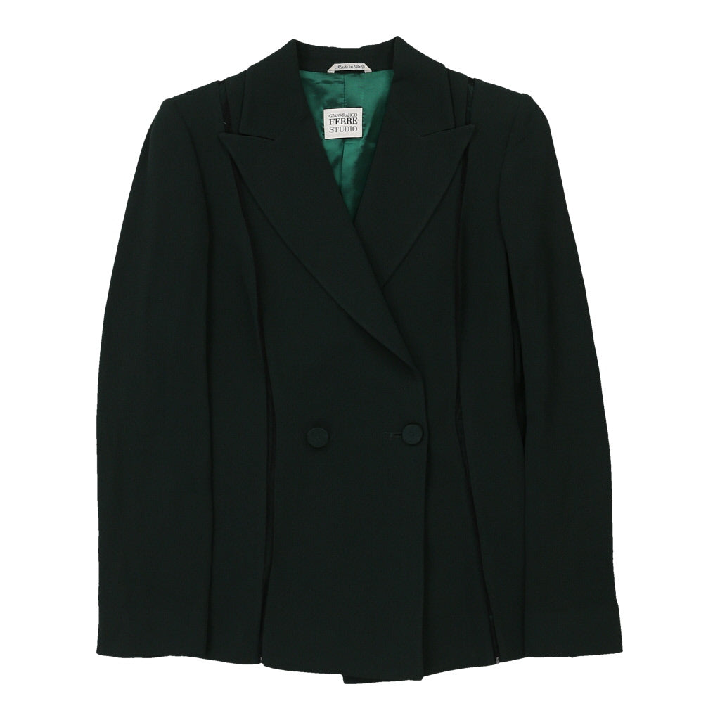 Studio Gianfranco Ferre Blazer - Small Green Polyester | Size: small Refurbished - N/A (Preloved Designer is not a specific brand, it refurbished available on Cerqular