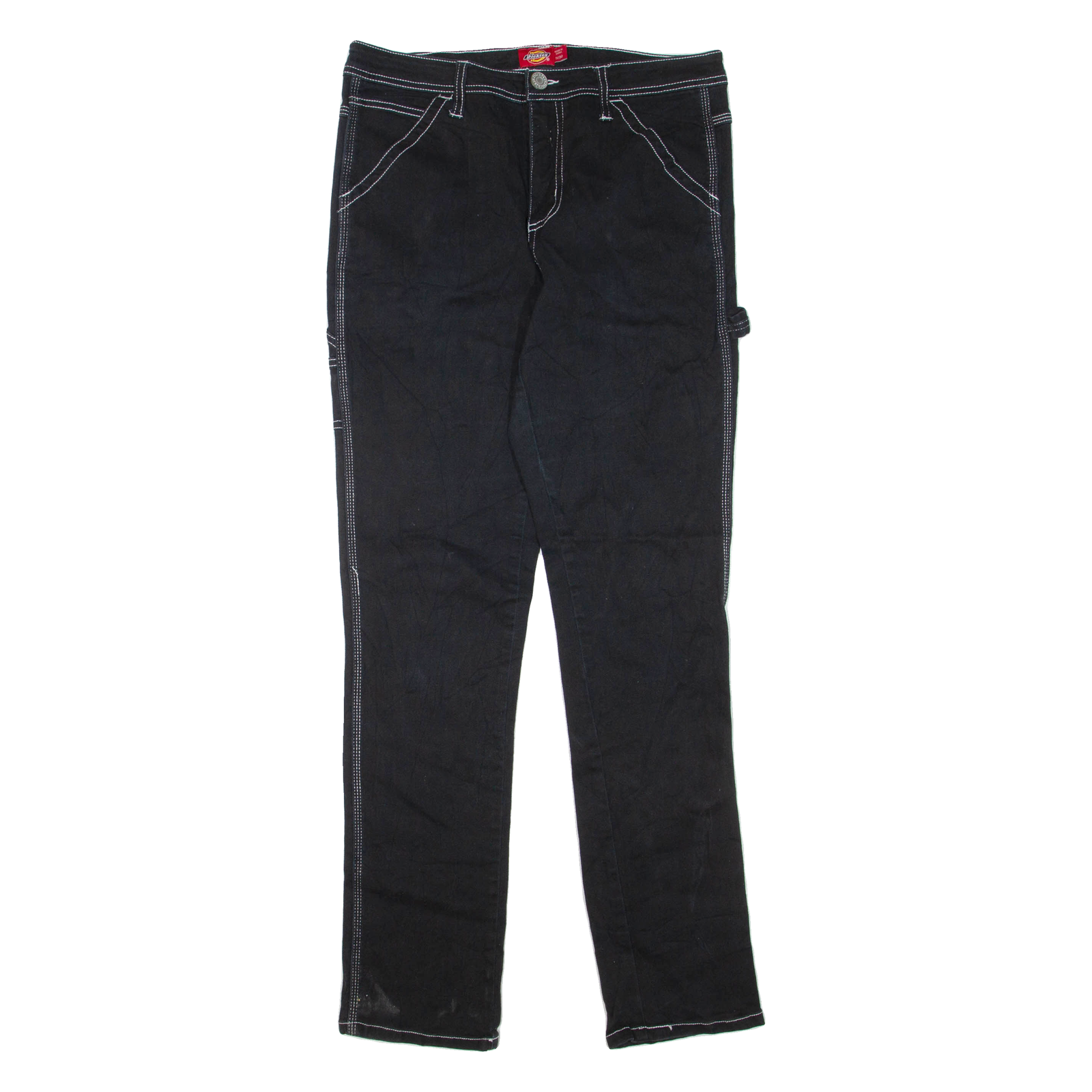 DICKIES Womens Trousers Black Regular Tapered W30 L32 Refurbished - N/A refurbished available on Cerqular