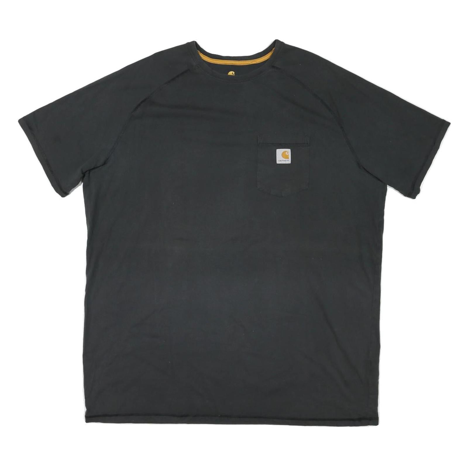 CARHARTT Mens Black Pocket T-Shirt 2XL Short Sleeve Crew Neck Cotton Blend Refurbished - N/A refurbished available on Cerqular