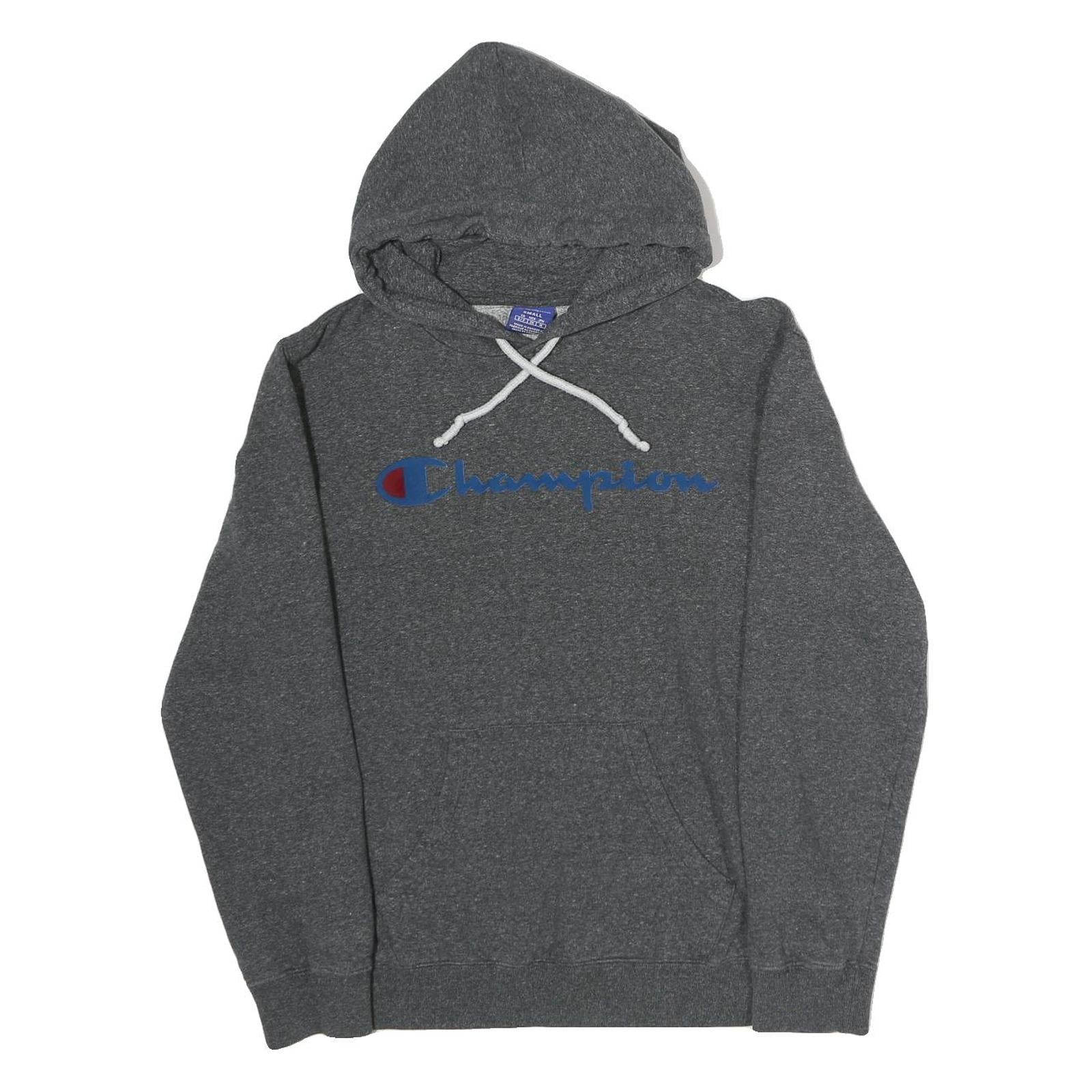 CHAMPION Mens Grey Hoodie S Cotton Blend Pullover Sports Sweatshirt Refurbished - N/A refurbished available on Cerqular