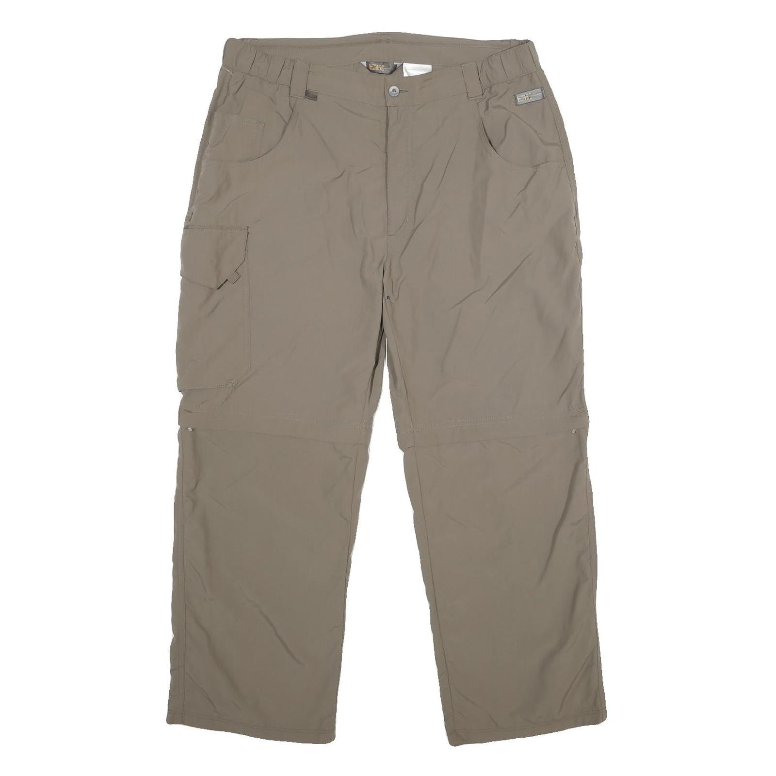 SALEWA Mens Nylon Beige Relaxed Straight Trousers W36 L27 Outdoor Zip Pocket Refurbished - N/A refurbished available on Cerqular