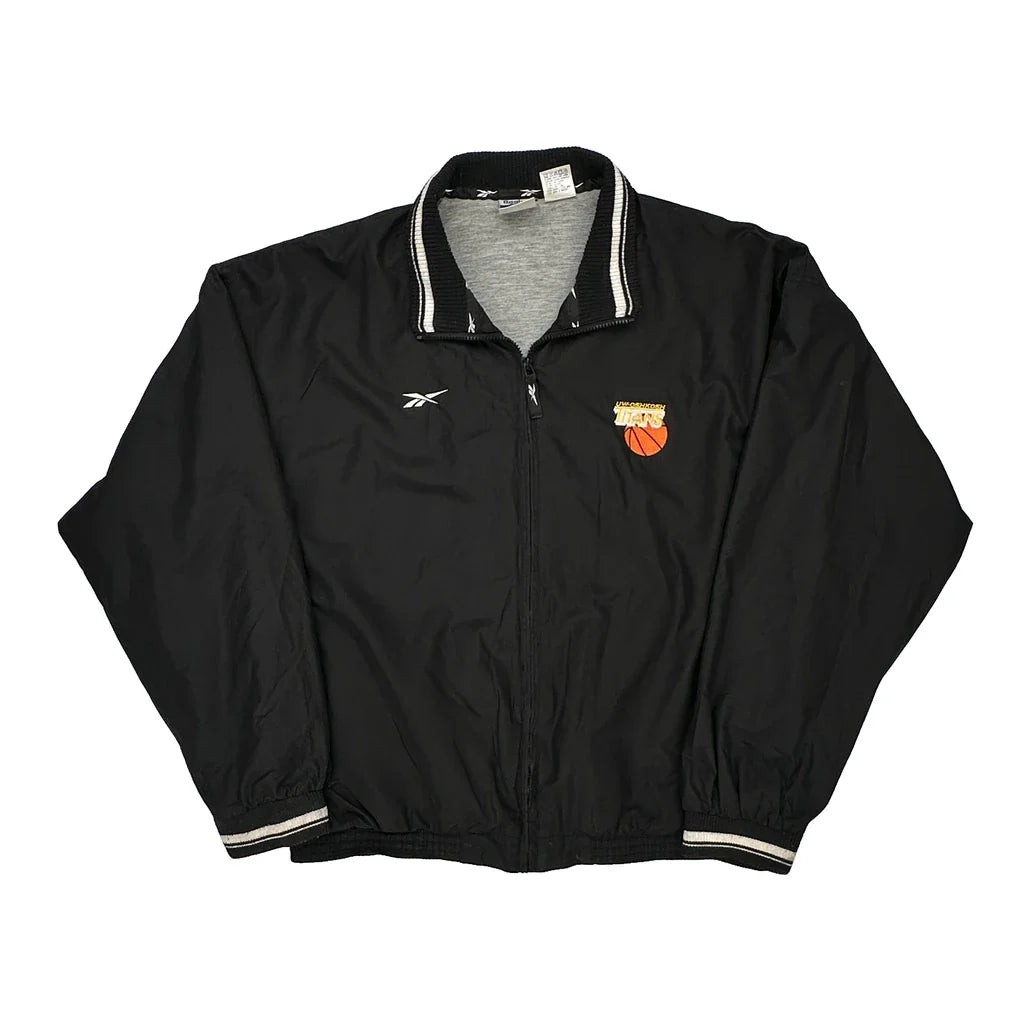 Titans Reebok Track Jacket - XL Black Polyester Refurbished - Thrifted (note: this is a term often used to describe second- refurbished available on Cerqular