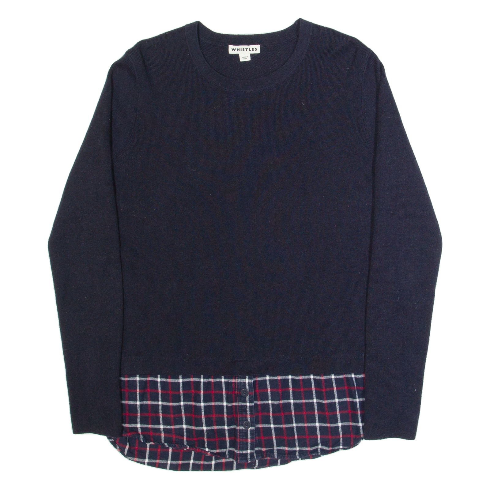 WHISTLES Womens Jumper Blue Tight Knit Wool UK 12 Refurbished - N/A refurbished available on Cerqular