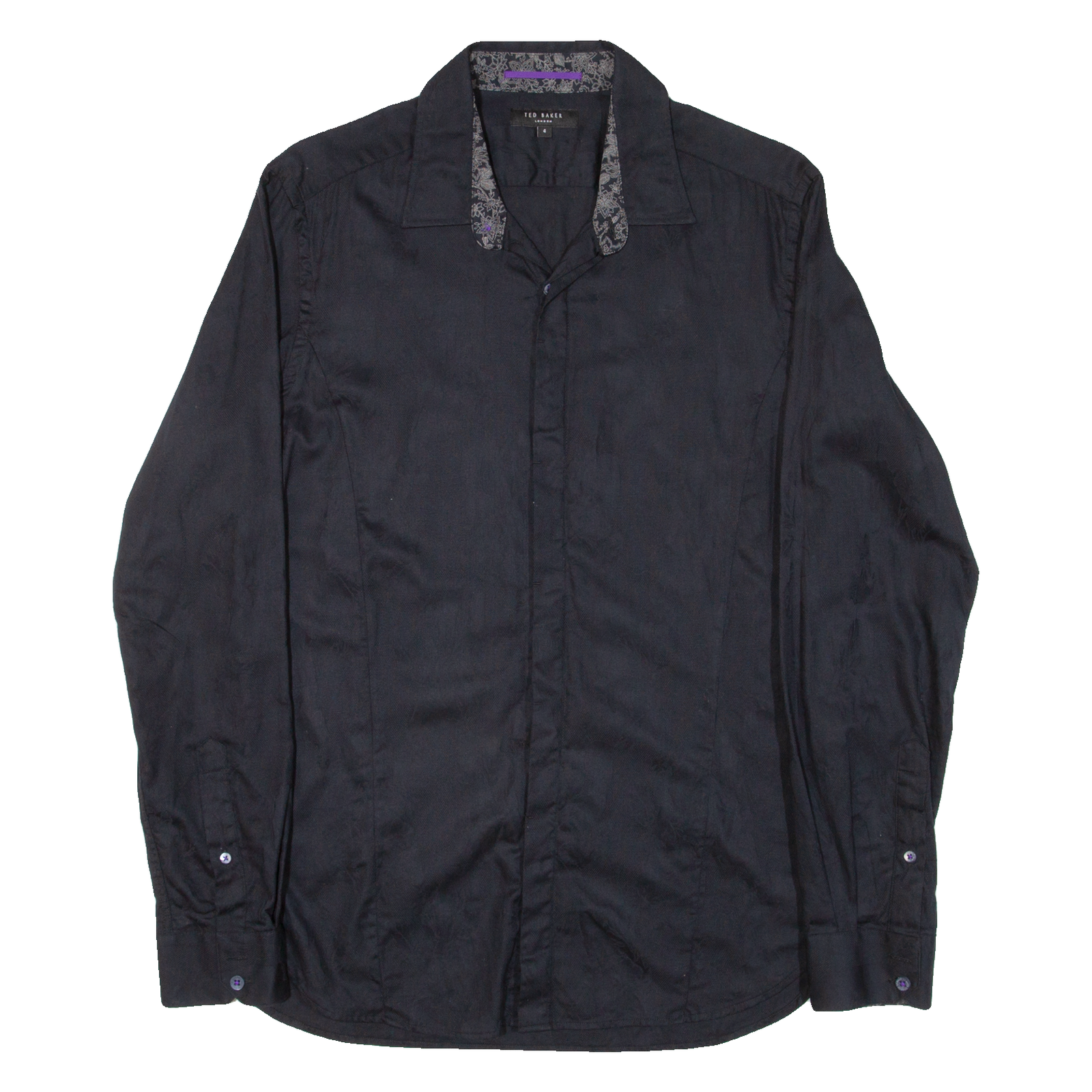 TED BAKER Mens Shirt Black Long Sleeve S Refurbished - N/A refurbished available on Cerqular