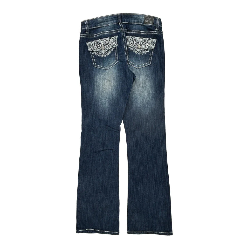 Love Indigo Boot Cut Jeans - 30W UK 8 Blue Cotton Refurbished - Thrifted (note: this is a term often used to describe second- refurbished available on Cerqular
