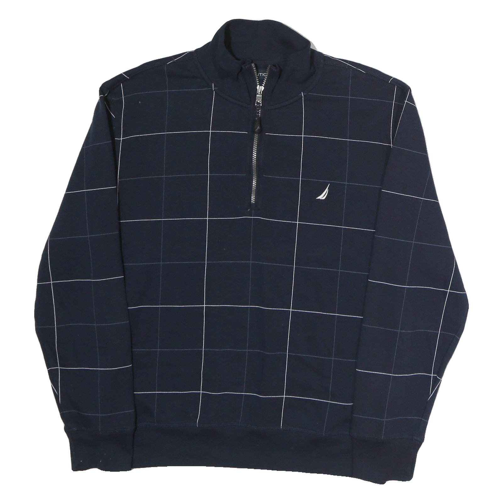 Buy NAUTICA Mens Navy & White Checked Half Zip Sweatshirt L Cotton Pullover Refurbished - $31.19 NAUTICA Mens Navy & White Checked Half Zip Sweatshirt L Cotton Pullover Refurbished - N/A refurbished available on Cerqular