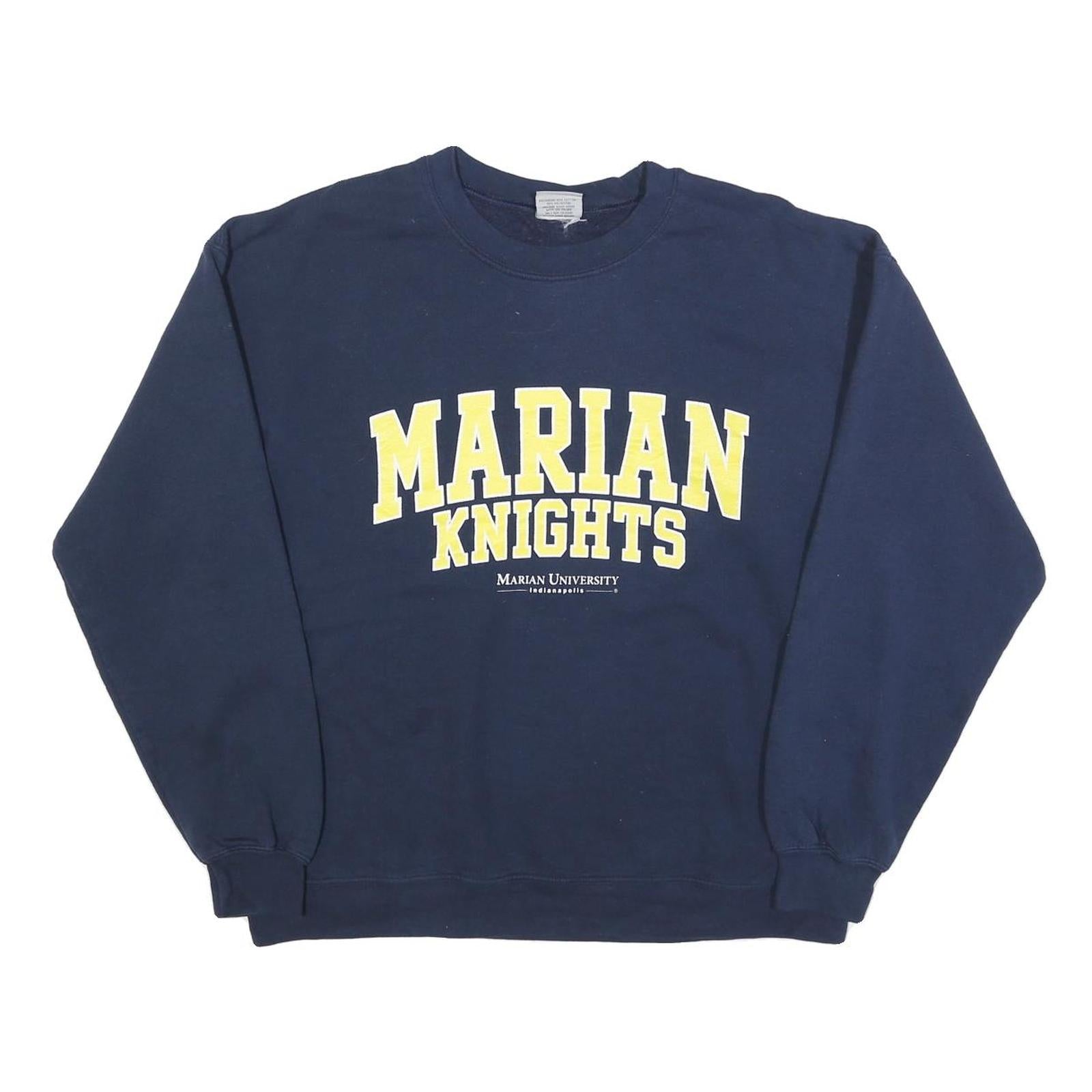 MV SPORT Womens Navy Marian Knights Crew Neck L Cotton Blend Sweatshirt Refurbished - N/A refurbished available on Cerqular