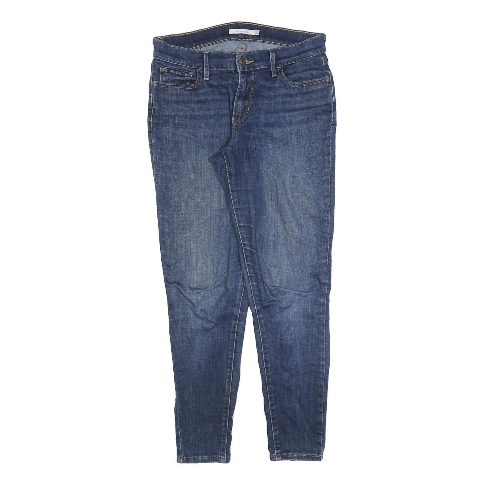LEVI'S 710 Womens Slim Blue Denim Medium Wash Jeans W29 L28 Stretch Cotton Blend Refurbished - N/A refurbished available on Cerqular