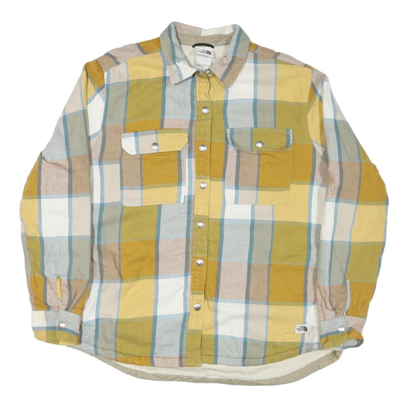 THE NORTH FACE Womens Yellow & Blue Check Shirt XL Cotton Blend Long Sleeve Refurbished - N/A refurbished available on Cerqular