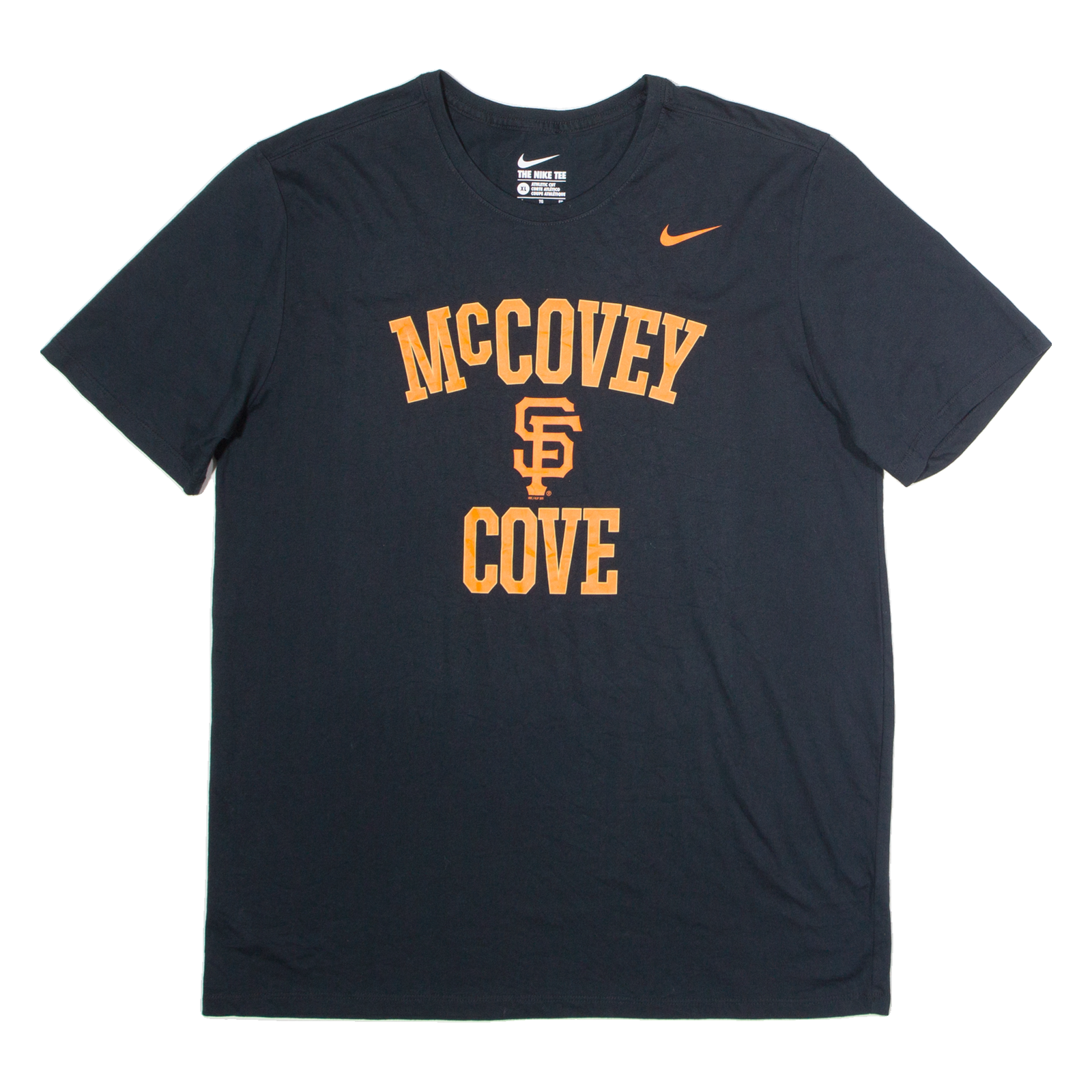NIKE San Francisco Giants McCovey Cove Mens T-Shirt Black USA Crew Neck XL Refurbished - N/A refurbished available on Cerqular