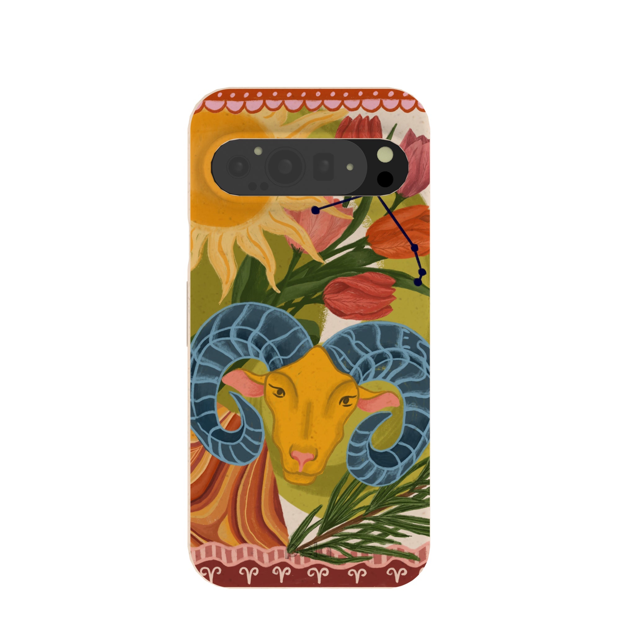 Seashell Aries Ram Google Pixel 9 Pro XL Case Refurbished - Pela Case refurbished available on Cerqular