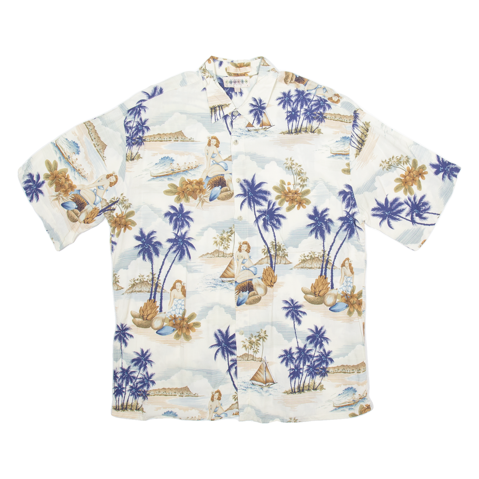 Buy CAMPIA MODA Mens Hawaiian Shirt Cream Crazy Pattern L Refurbished - $18.19 CAMPIA MODA Mens Hawaiian Shirt Cream Crazy Pattern L Refurbished - N/A refurbished available on Cerqular