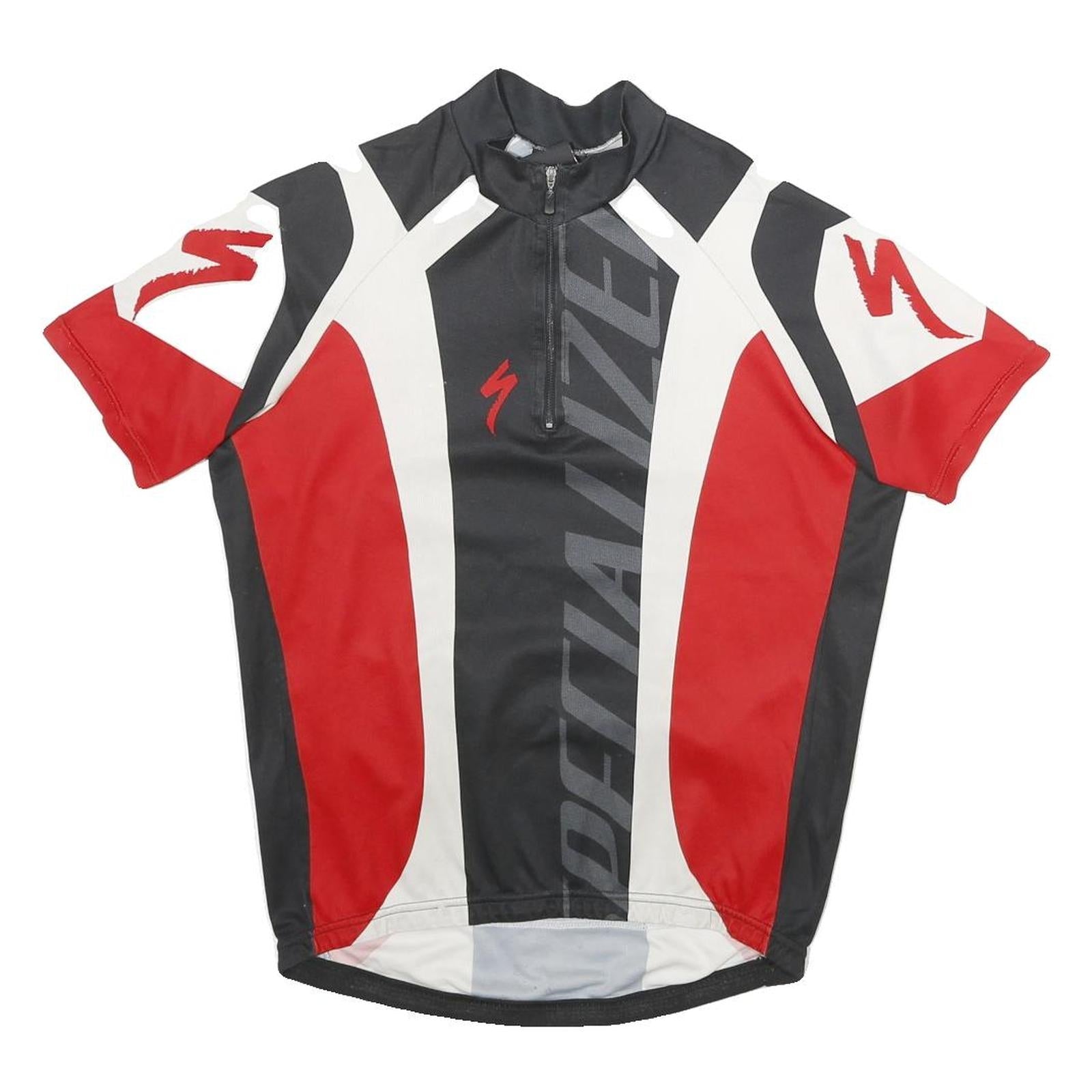 SPECIALISED Mens Black & Red Graphic T-Shirt M Short Sleeve 1/4 Zip Cycling Refurbished - N/A refurbished available on Cerqular