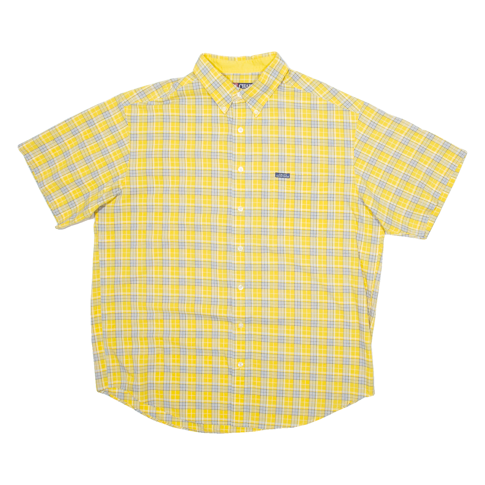 CHAPS RALPH LAUREN Mens Shirt Yellow Check XL Refurbished - N/A refurbished available on Cerqular
