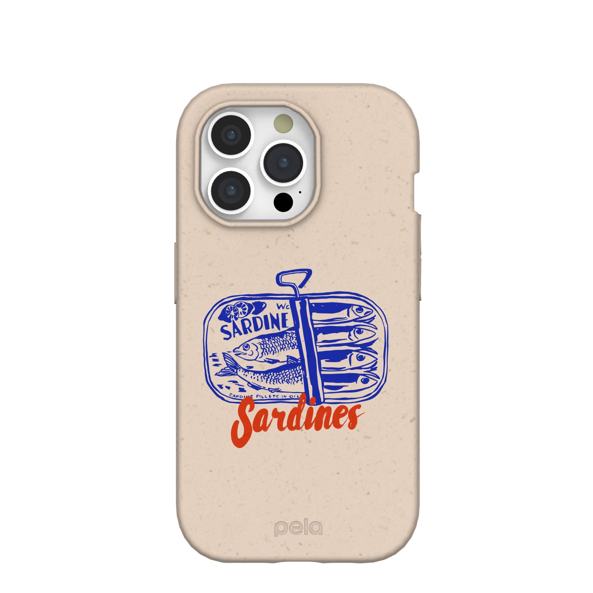 Seashell Sardines iPhone 15 Pro Case Refurbished - Pela Case refurbished available on Cerqular