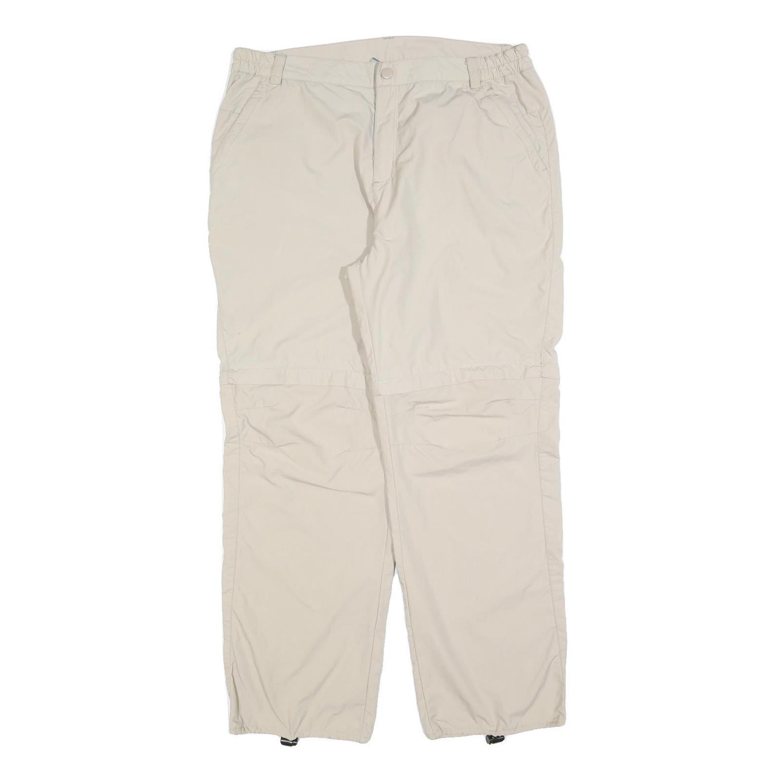 TREVOLUTION Mens Regular Fit Beige Polyester Blend Zip Trousers W34 L30 Refurbished - N/A refurbished available on Cerqular