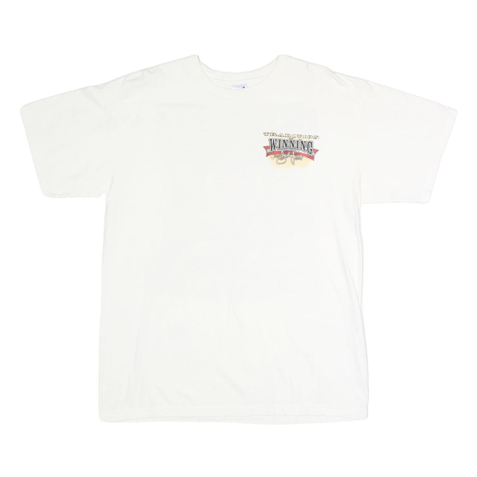 ANVIL Mens White Winning Graphic T-Shirt L Short Sleeve Crew Neck Cotton Casual Refurbished - N/A refurbished available on Cerqular