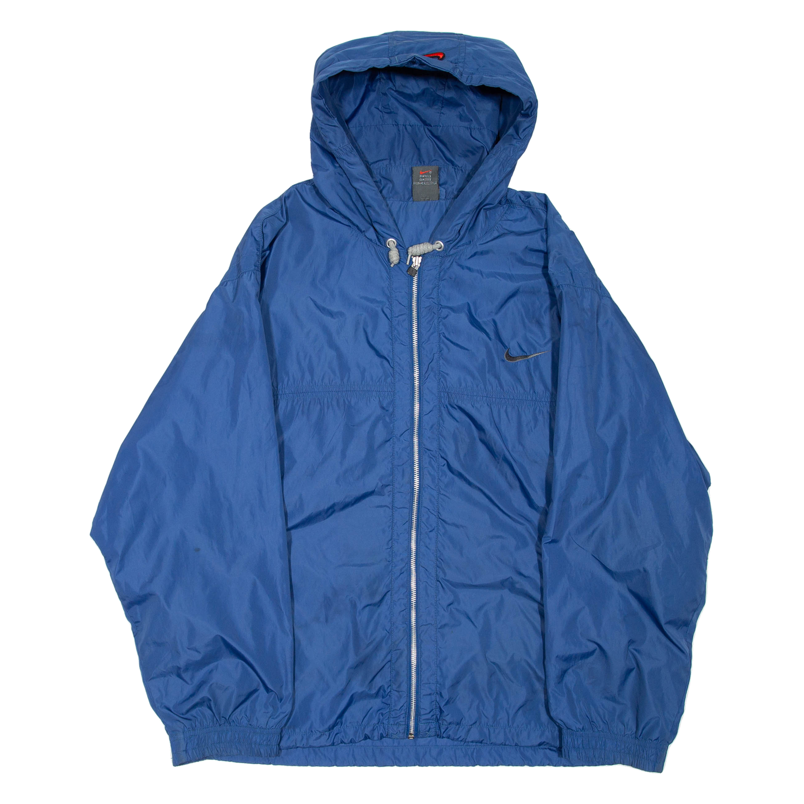 NIKE Womens Rain Jacket Blue Hooded L Refurbished - N/A refurbished available on Cerqular