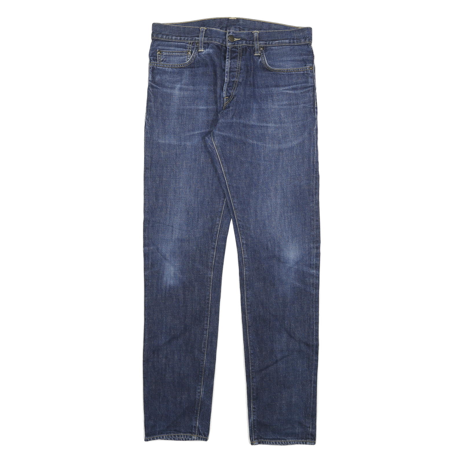 CARHARTT Mens Blue Regular Straight Denim Cotton Medium W32 L34 Workwear Durable Refurbished - N/A refurbished available on Cerqular