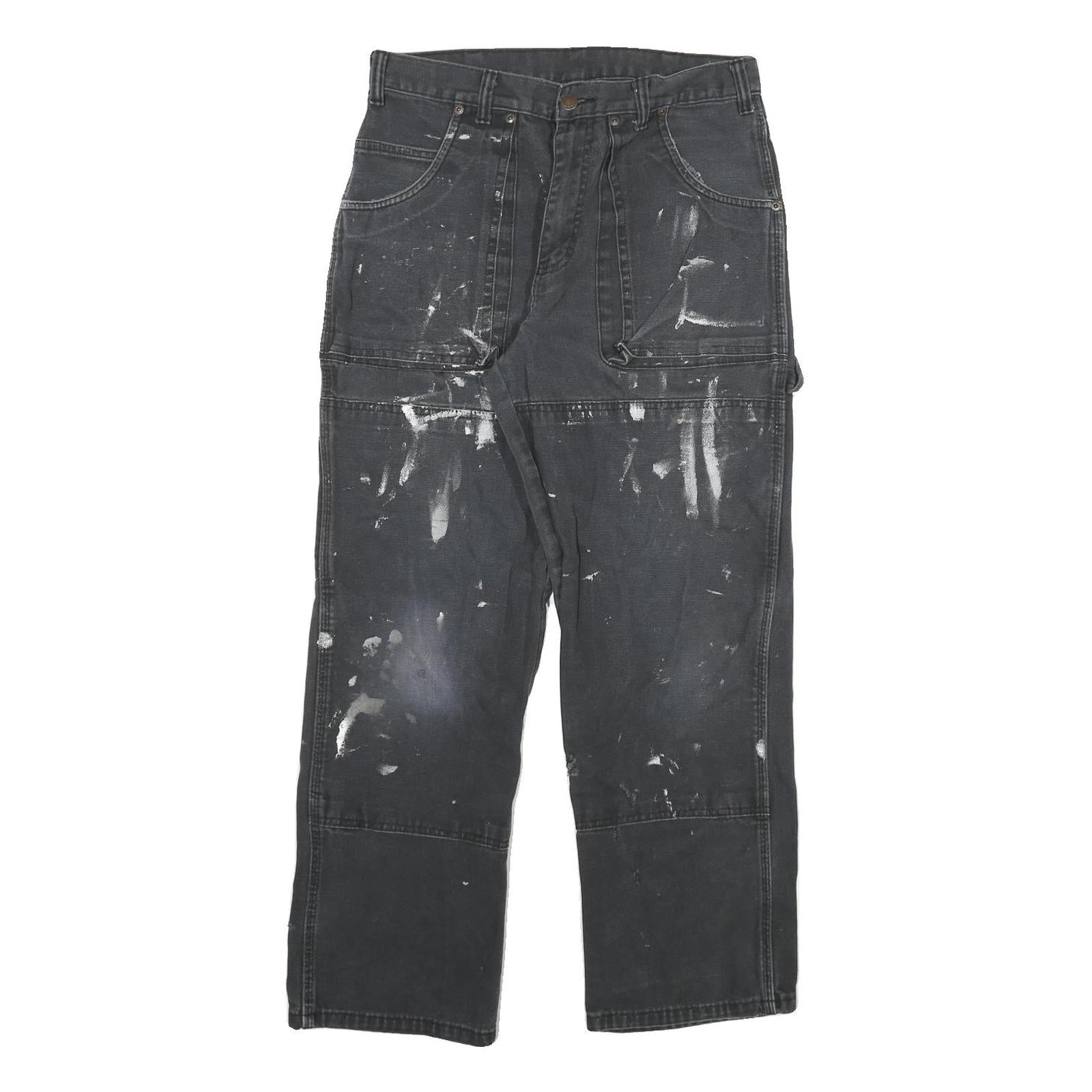 DICKIES Mens Jeans Black Regular Straight Denim W30 L28 Workwear Utility Zip Refurbished - N/A refurbished available on Cerqular
