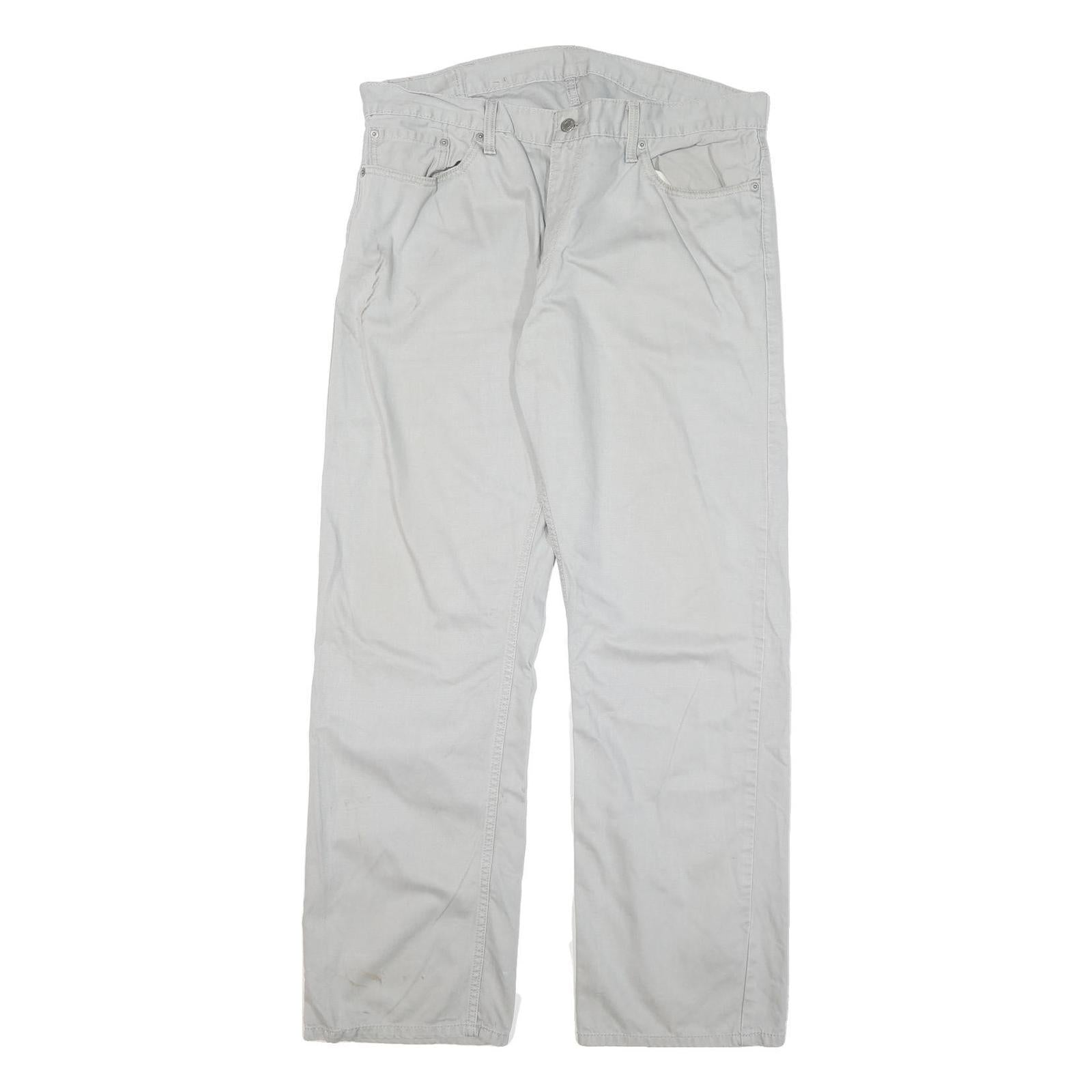 LEVIS Mens Cotton Blend Regular Fit White Straight Leg Trousers W38 L32 Classic Refurbished - N/A refurbished available on Cerqular