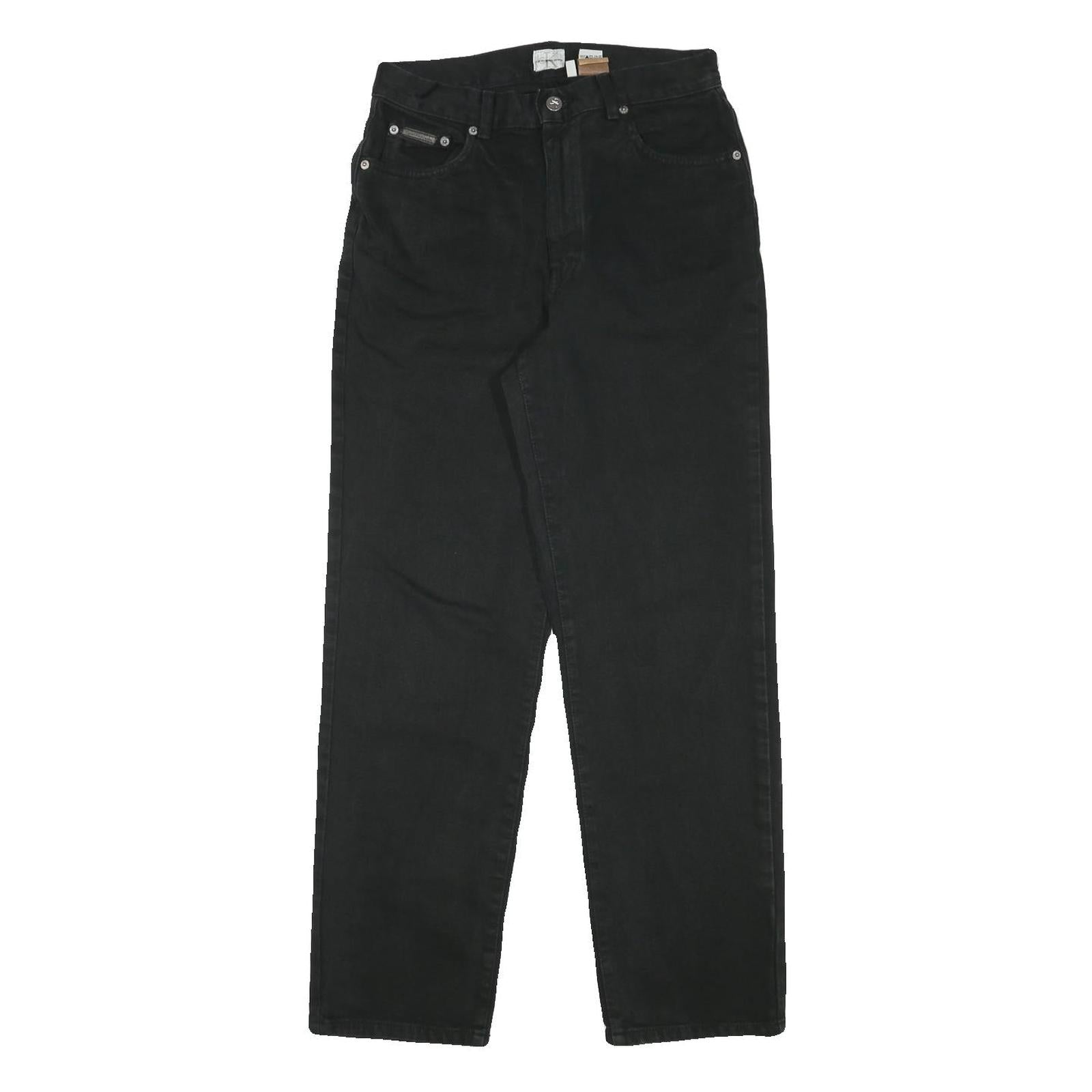 CALVIN KLEIN JEANS Womens Black Regular Straight Denim Medium W28 L29 Zip Cotton Refurbished - N/A refurbished available on Cerqular