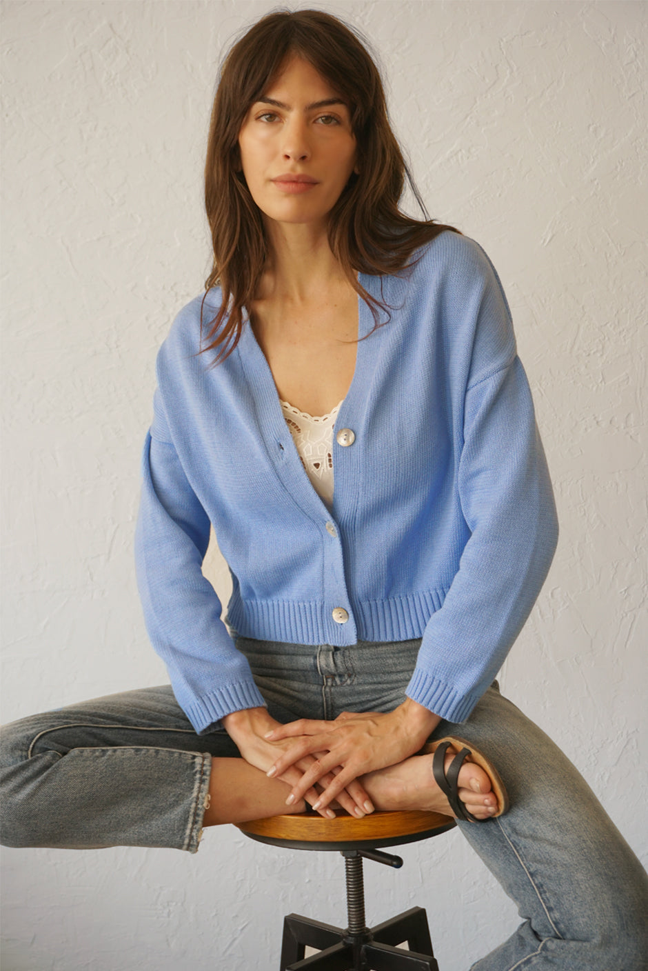 Diana Cardigan in Hydrangea | Size: XXL Refurbished - N/A (Paneros is not a known clothing brand. It is possible refurbished available on Cerqular