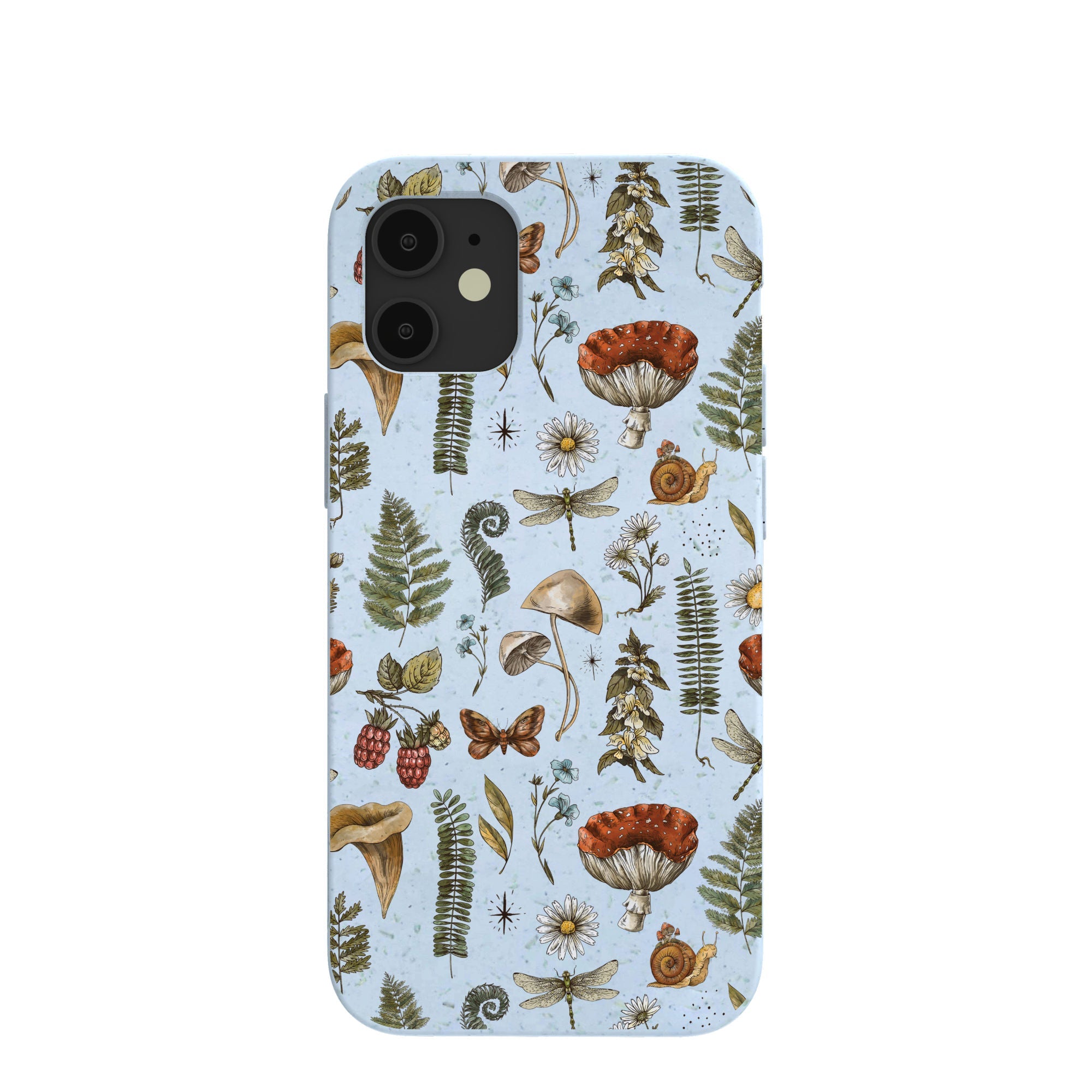 Powder Blue Nature walks iPhone 12 Mini Case Refurbished - Pela Case refurbished available on Cerqular