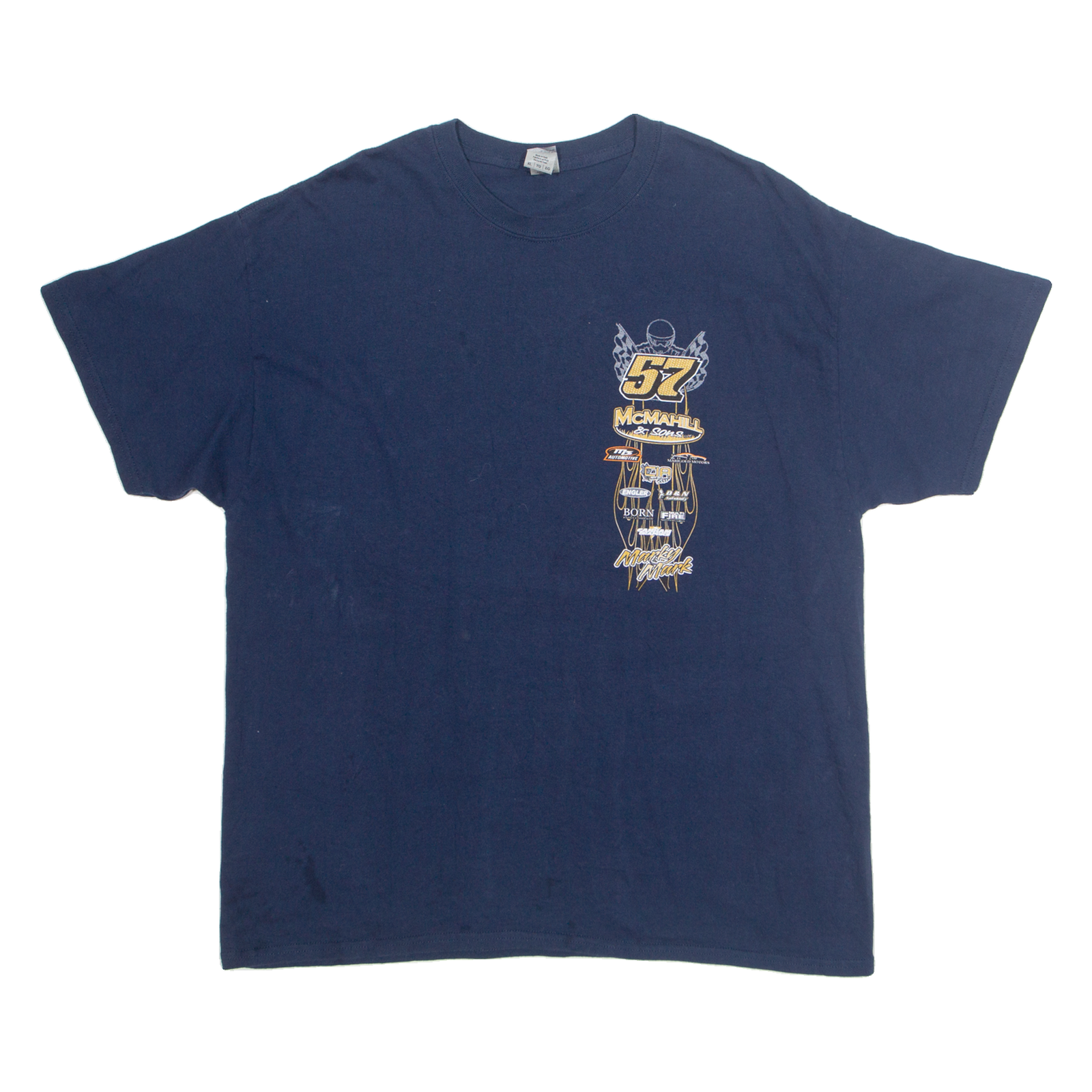 McMahill Motorsports Mens T-Shirt Blue XL Refurbished - N/A refurbished available on Cerqular