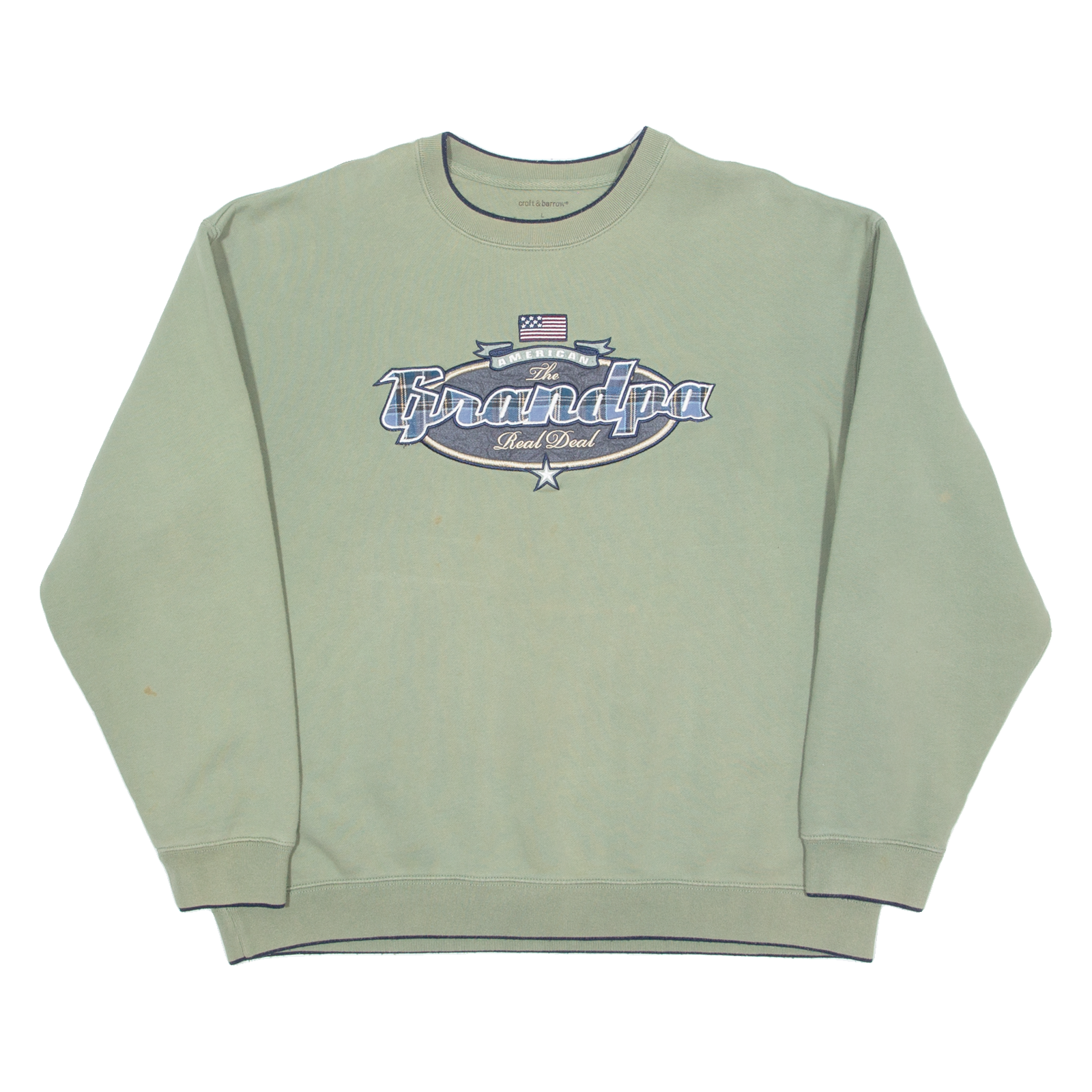 CROFT & BARROW Mens Sweatshirt Green Crew Neck L Refurbished - N/A refurbished available on Cerqular