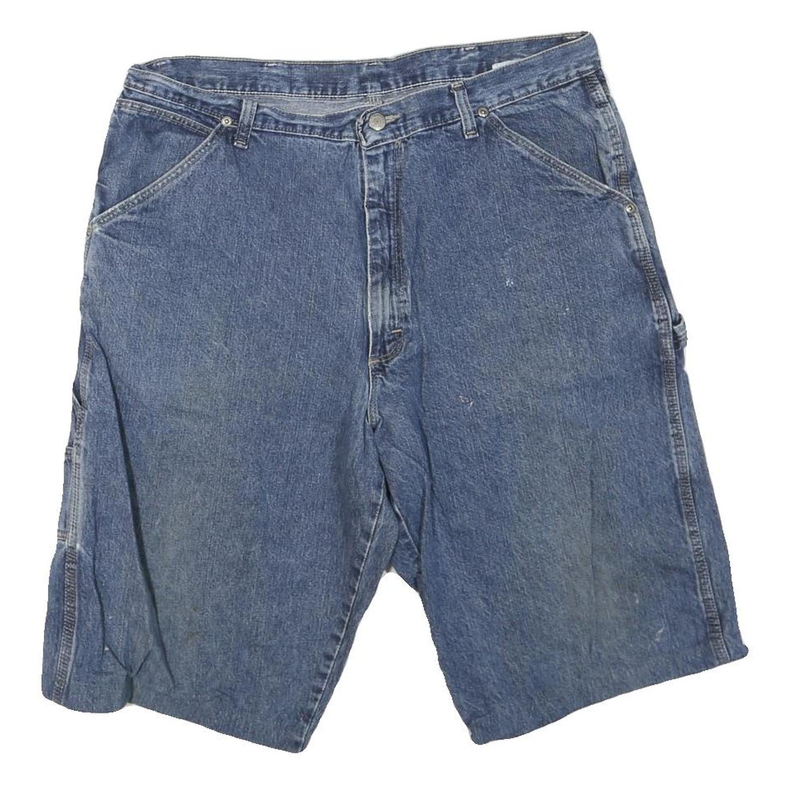 WRANGLER Mens Denim Blue Casual Shorts L W36 Cotton Blend Relaxed Fit Refurbished - N/A refurbished available on Cerqular