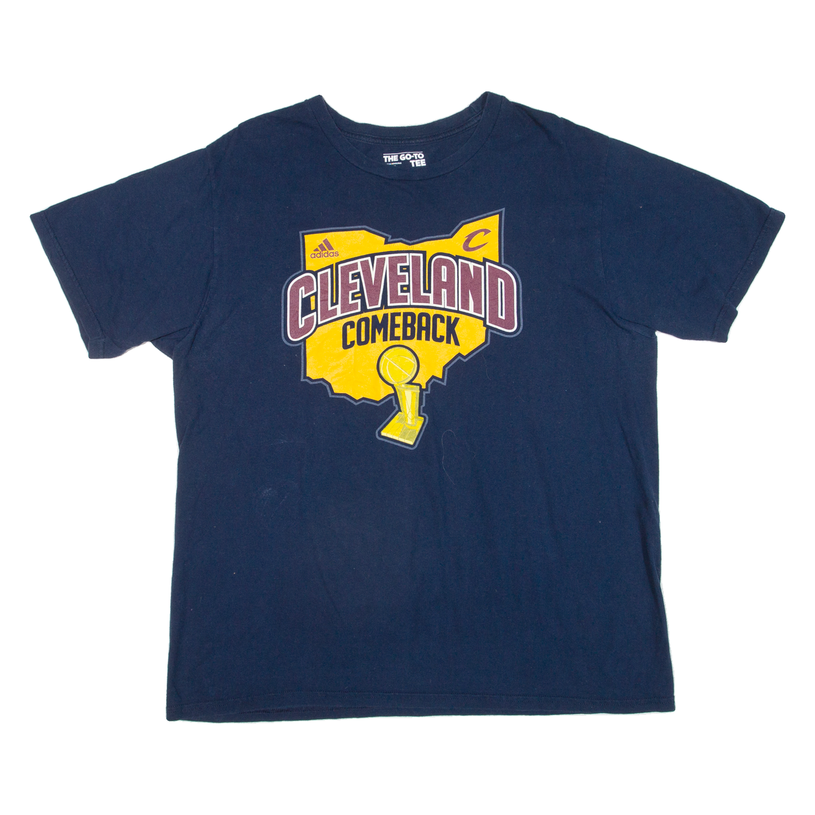 ADIDAS Cleveland Comeback Mens T-Shirt Blue USA L Refurbished - N/A refurbished available on Cerqular