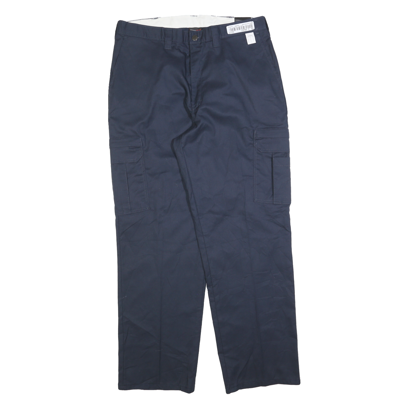DICKIES Mens Cotton Blend Navy Regular Cargo Trousers W36 L32 Workwear Zip Refurbished - N/A refurbished available on Cerqular