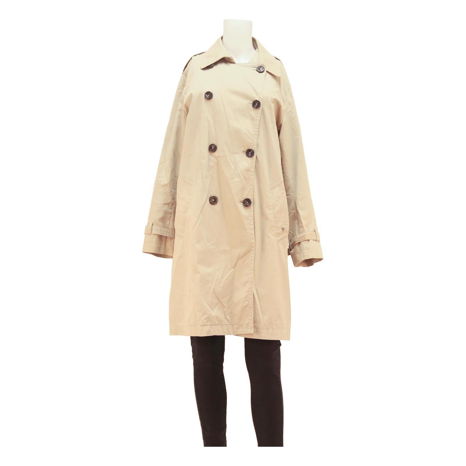 MARC O'POLO Womens Beige Cotton Double Breasted Jacket S Cotton Plain Button Refurbished - N/A refurbished available on Cerqular