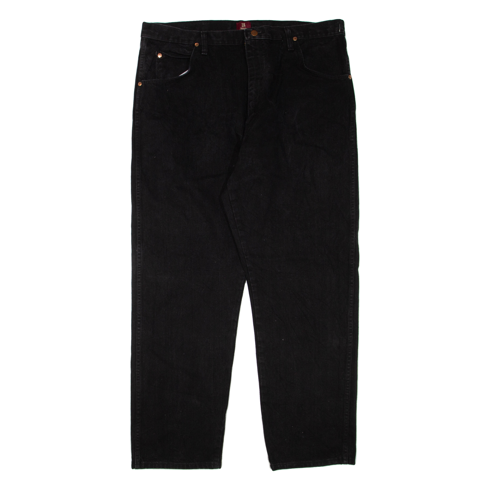 WRANGLER Womens Jeans Black Relaxed Straight W40 L32 Refurbished - N/A refurbished available on Cerqular