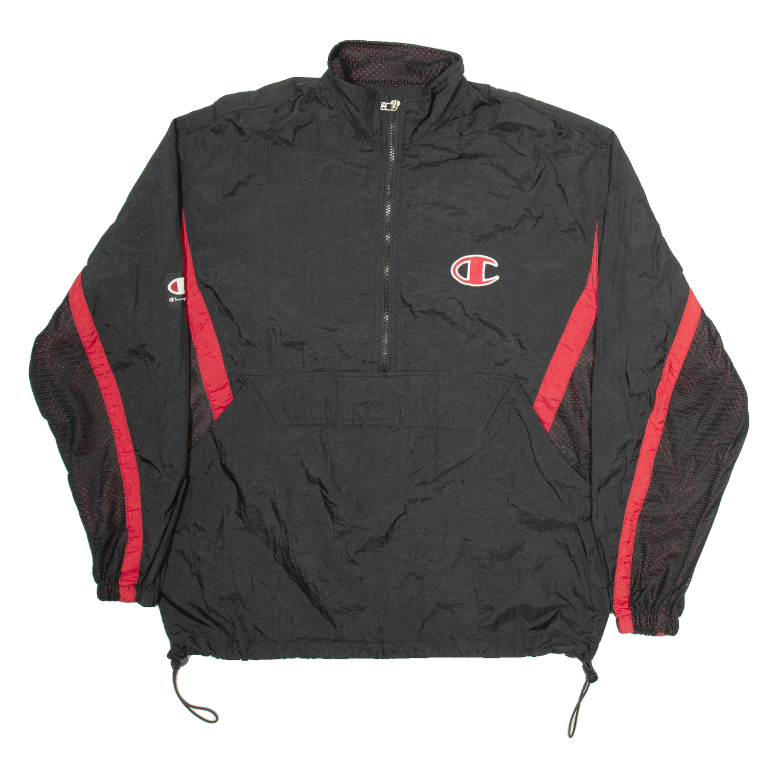 CHAMPION Mens Windbreaker Jacket Black L Refurbished - N/A refurbished available on Cerqular
