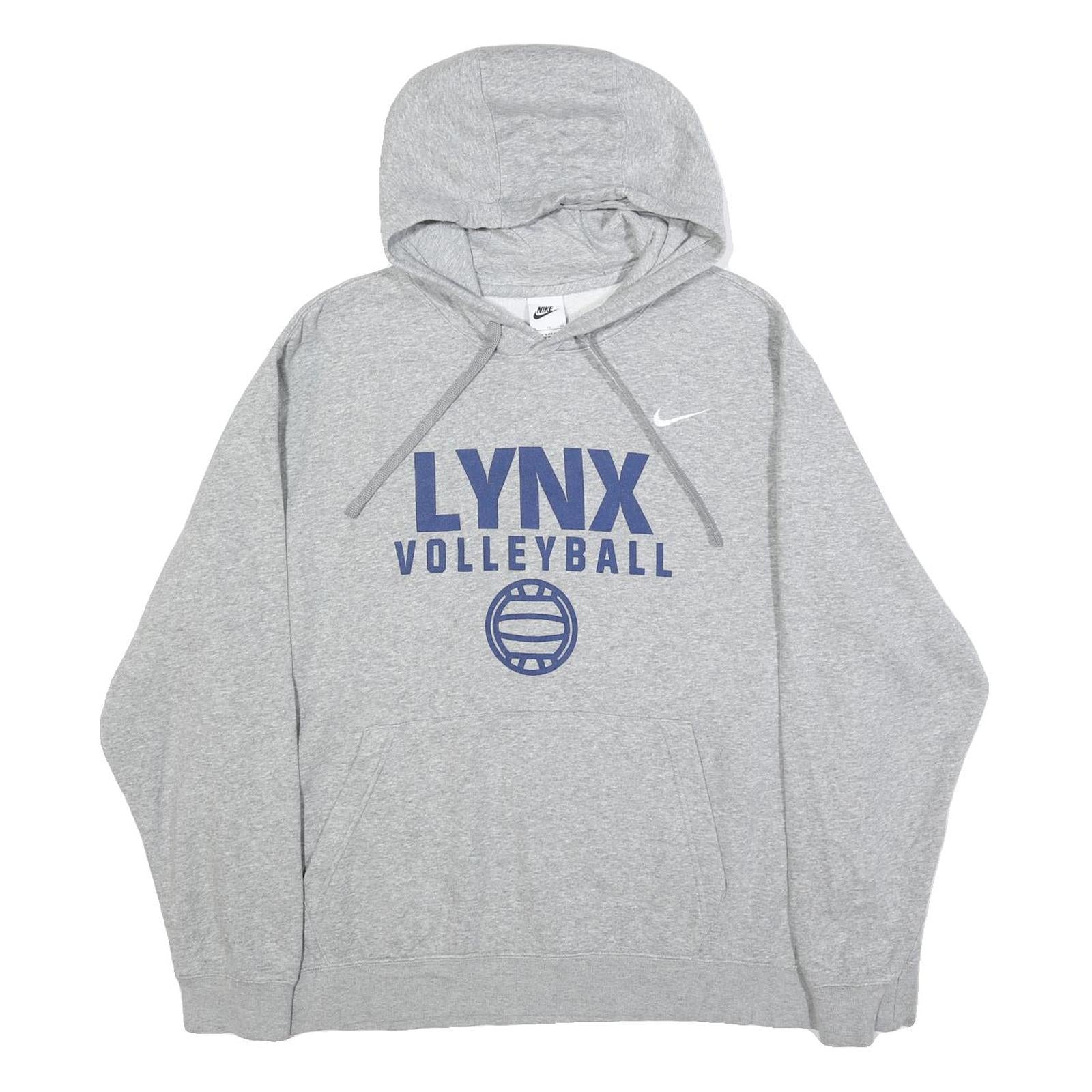 NIKE Mens Grey Lynx Volleyball Pullover Hoodie XL Cotton Blend Sportswear Refurbished - N/A refurbished available on Cerqular