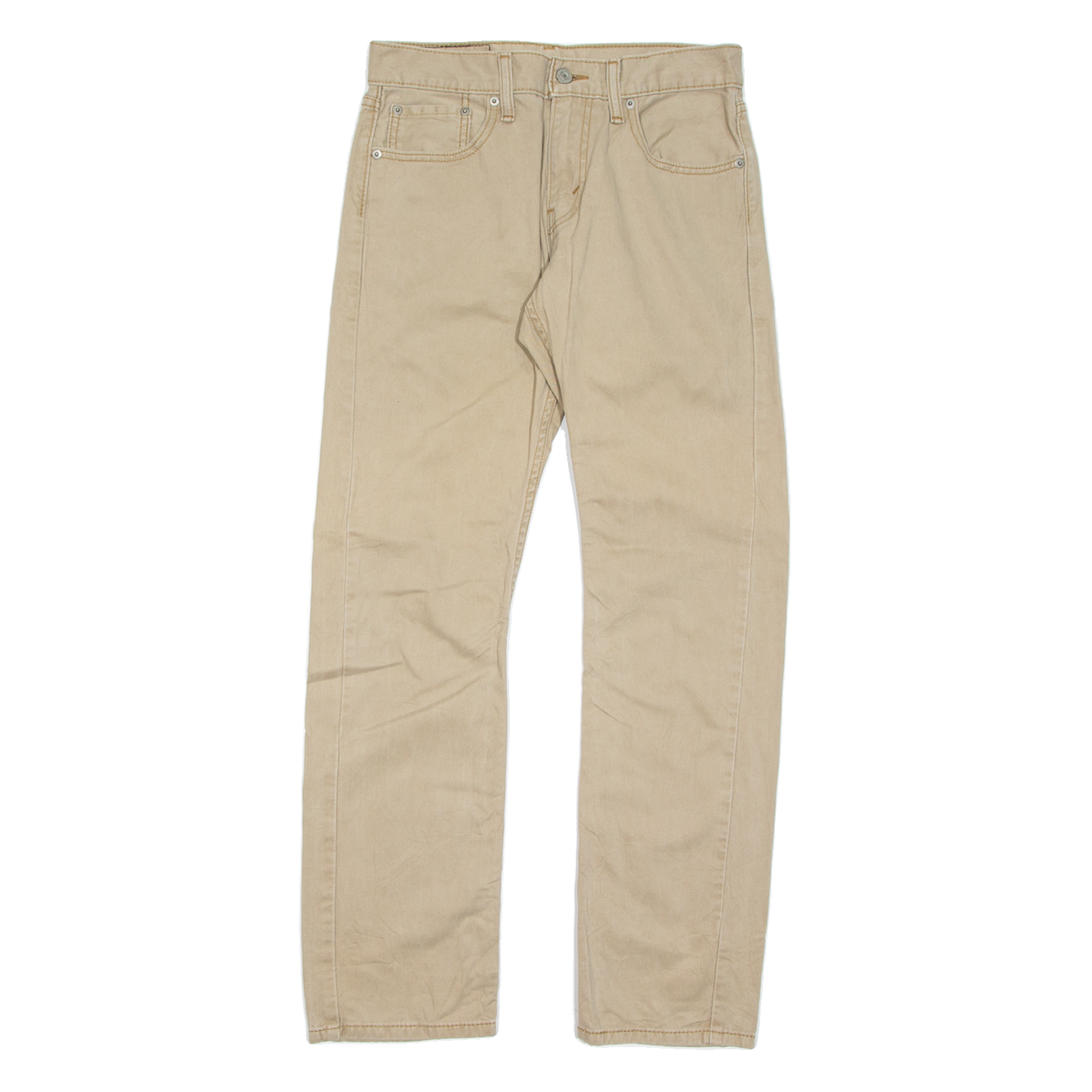 LEVI'S 514 Mens Trousers Beige Regular Tapered W28 L30 Refurbished - N/A refurbished available on Cerqular