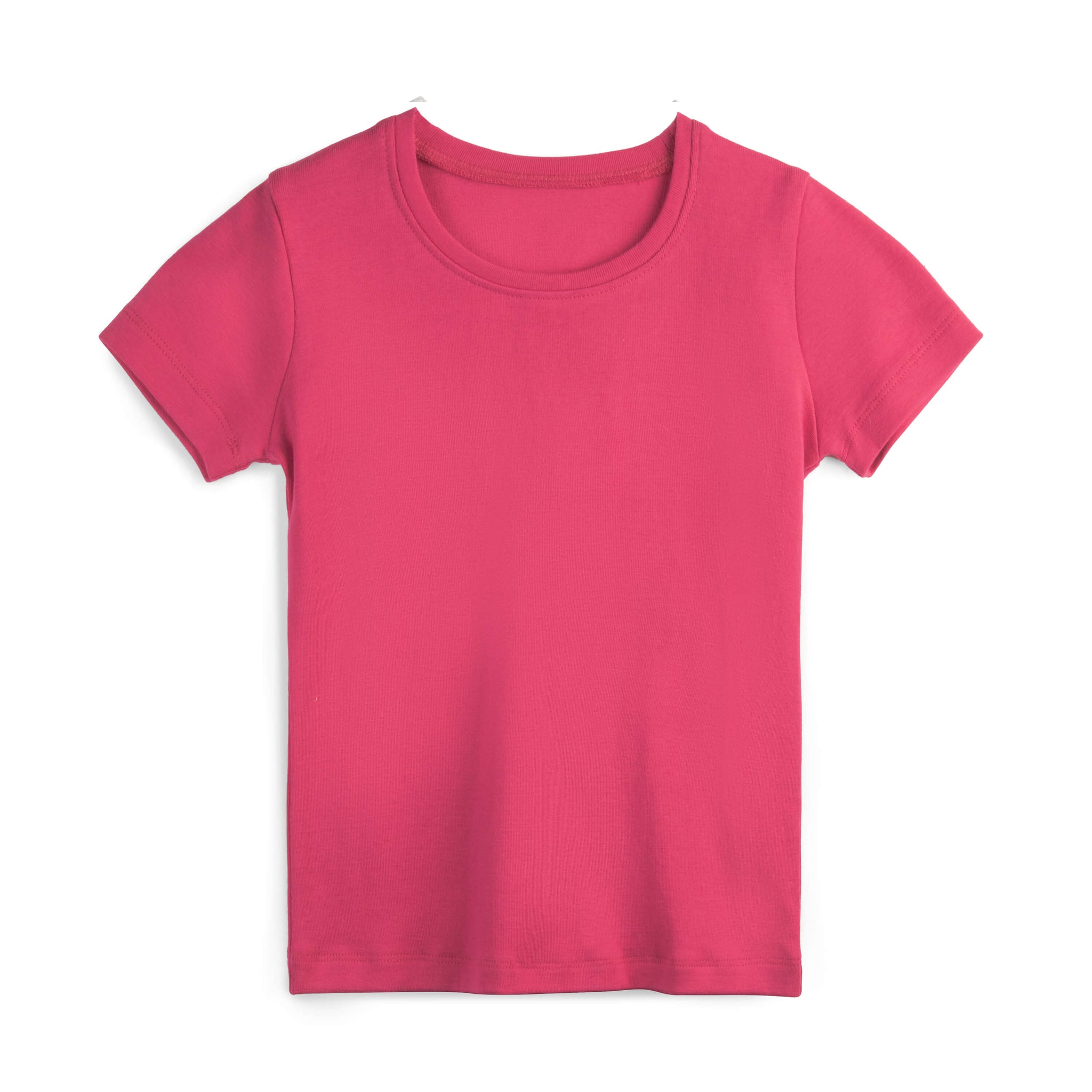 Organic Cotton Kids Rib Knit Short Sleeve Tee | Color: Begonia | Size: Large (10) Refurbished - N/A (Note: There is no well-known brand named "M refurbished available on Cerqular
