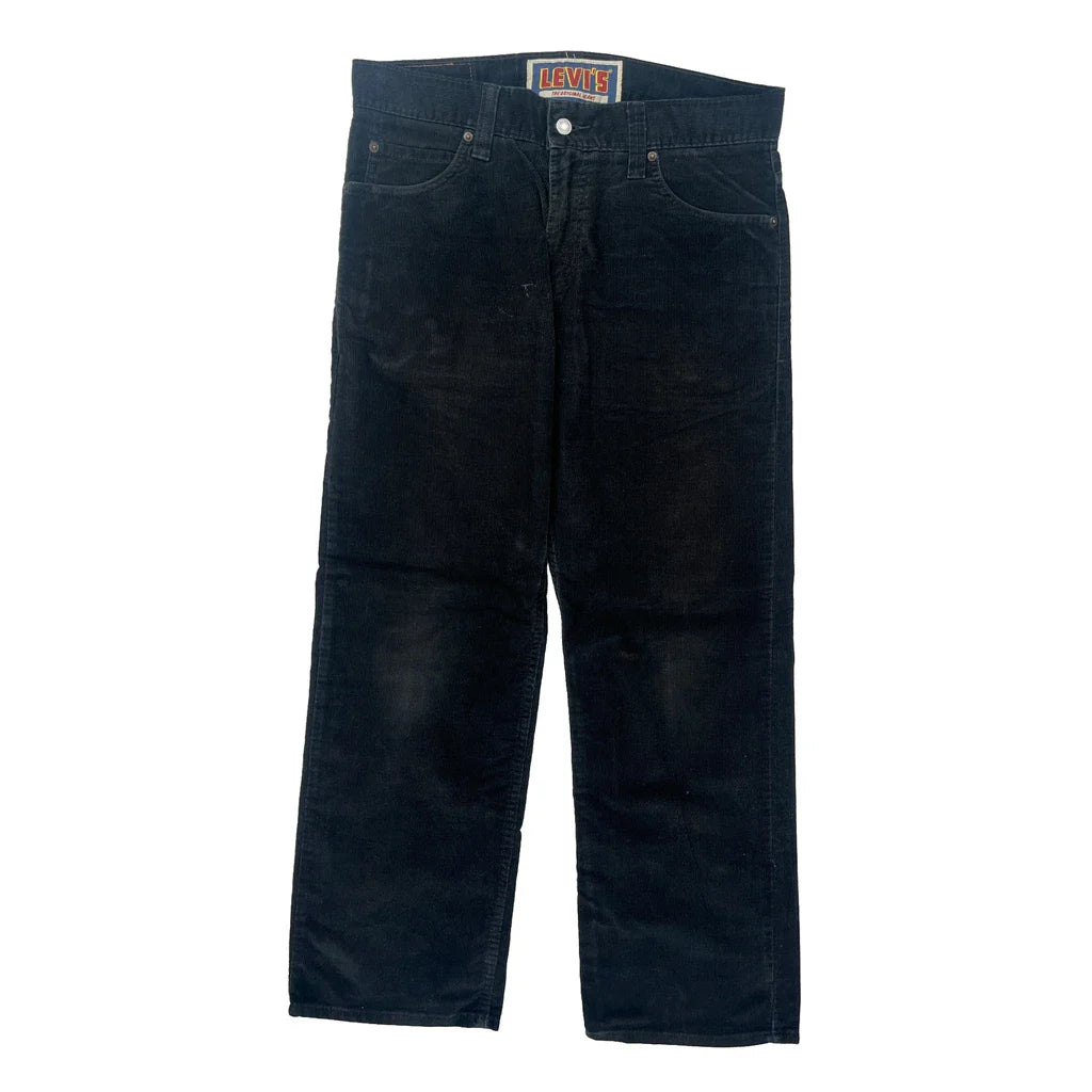 Levis Cord Trousers - 35″ Waist Black Corduroy Refurbished - Thrifted (note: this is a term often used to describe second- refurbished available on Cerqular