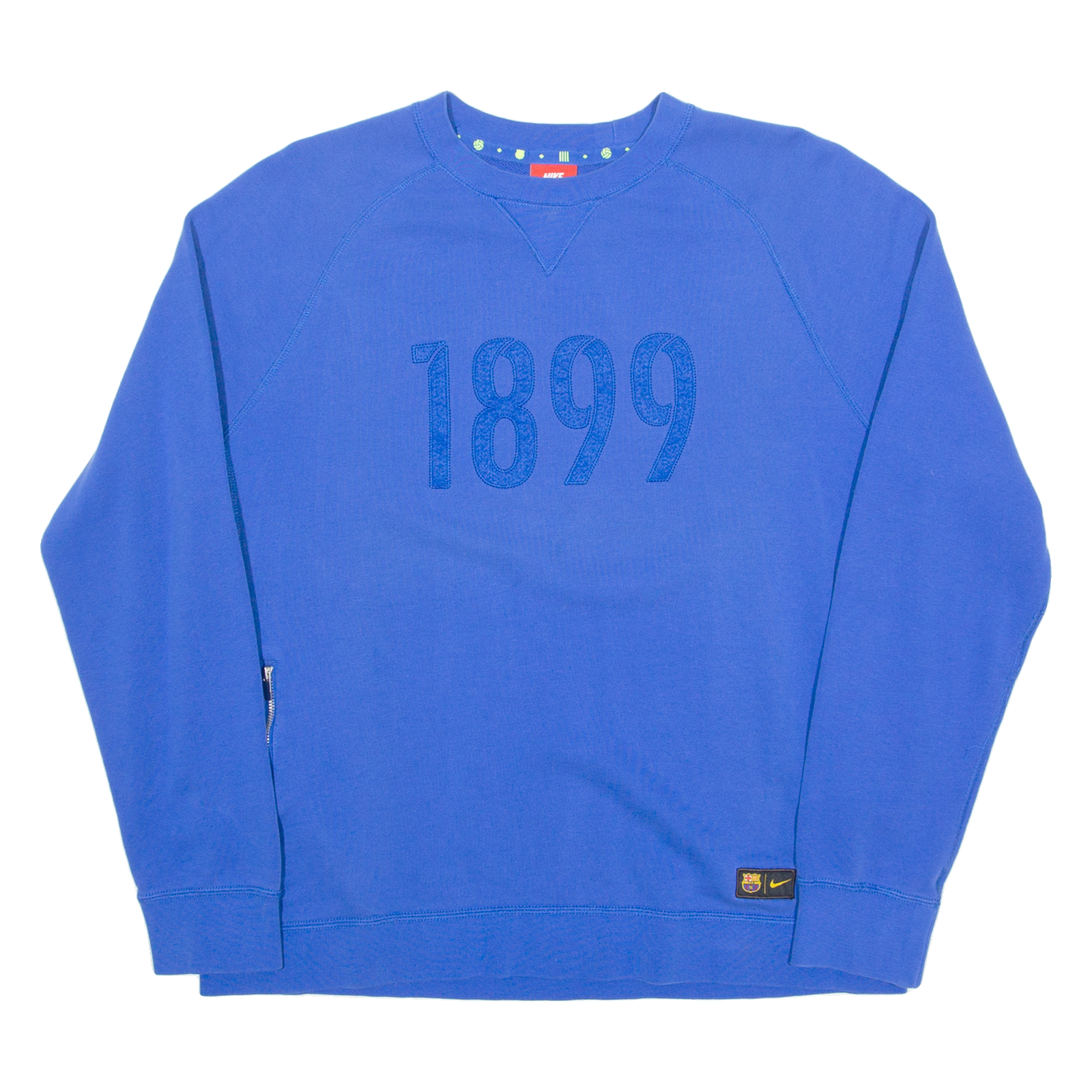 NIKE Barcelona FC Womens Sweatshirt Blue Crew Neck L Refurbished - N/A refurbished available on Cerqular