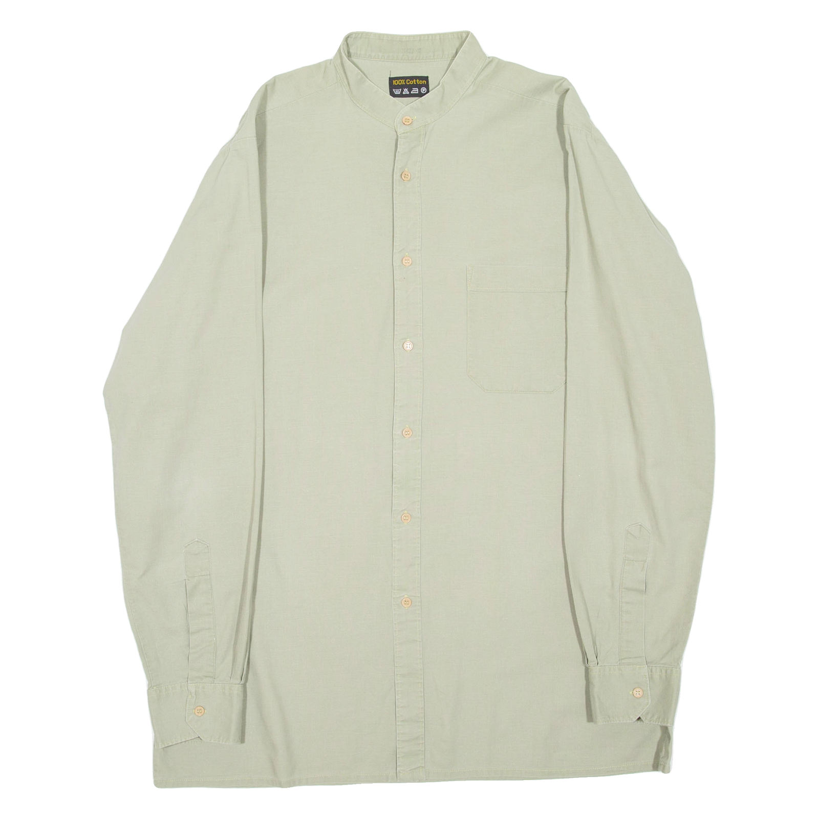 Mens Plain Shirt Green Long Sleeve L Refurbished - N/A refurbished available on Cerqular