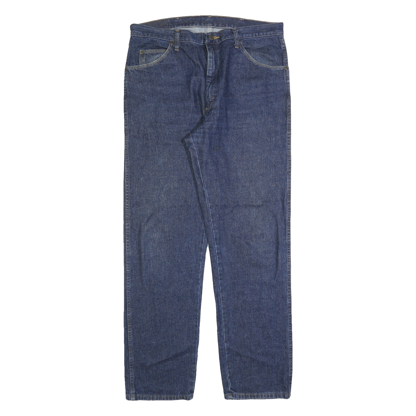 WRANGLER Mens Jeans Blue Regular Straight Denim Medium W36 L32 Classic Zip Refurbished - N/A refurbished available on Cerqular