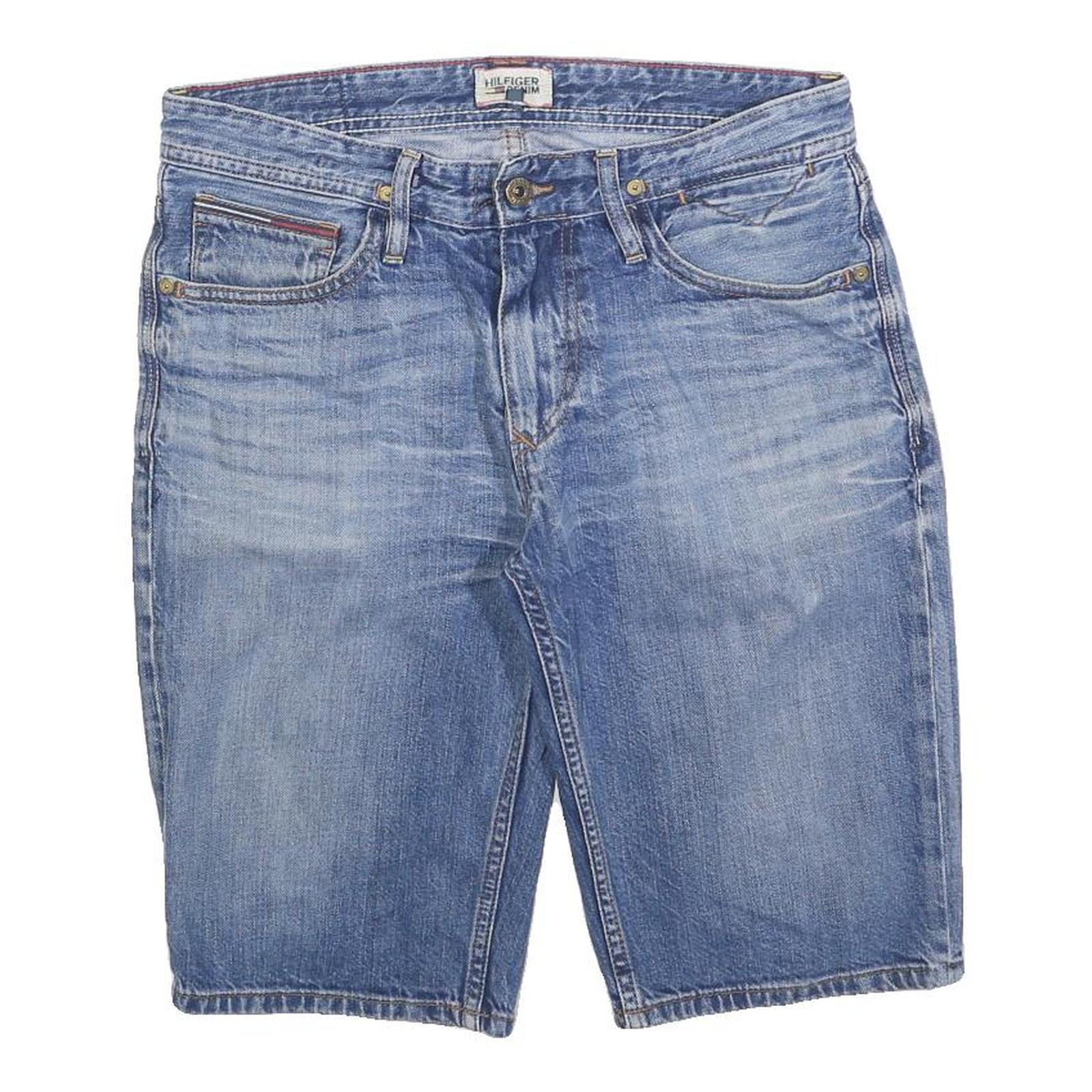 HILFIGER DENIM Mens Denim Blue Casual Shorts M W30 Cotton Blend 5 Pocket Refurbished - N/A refurbished available on Cerqular