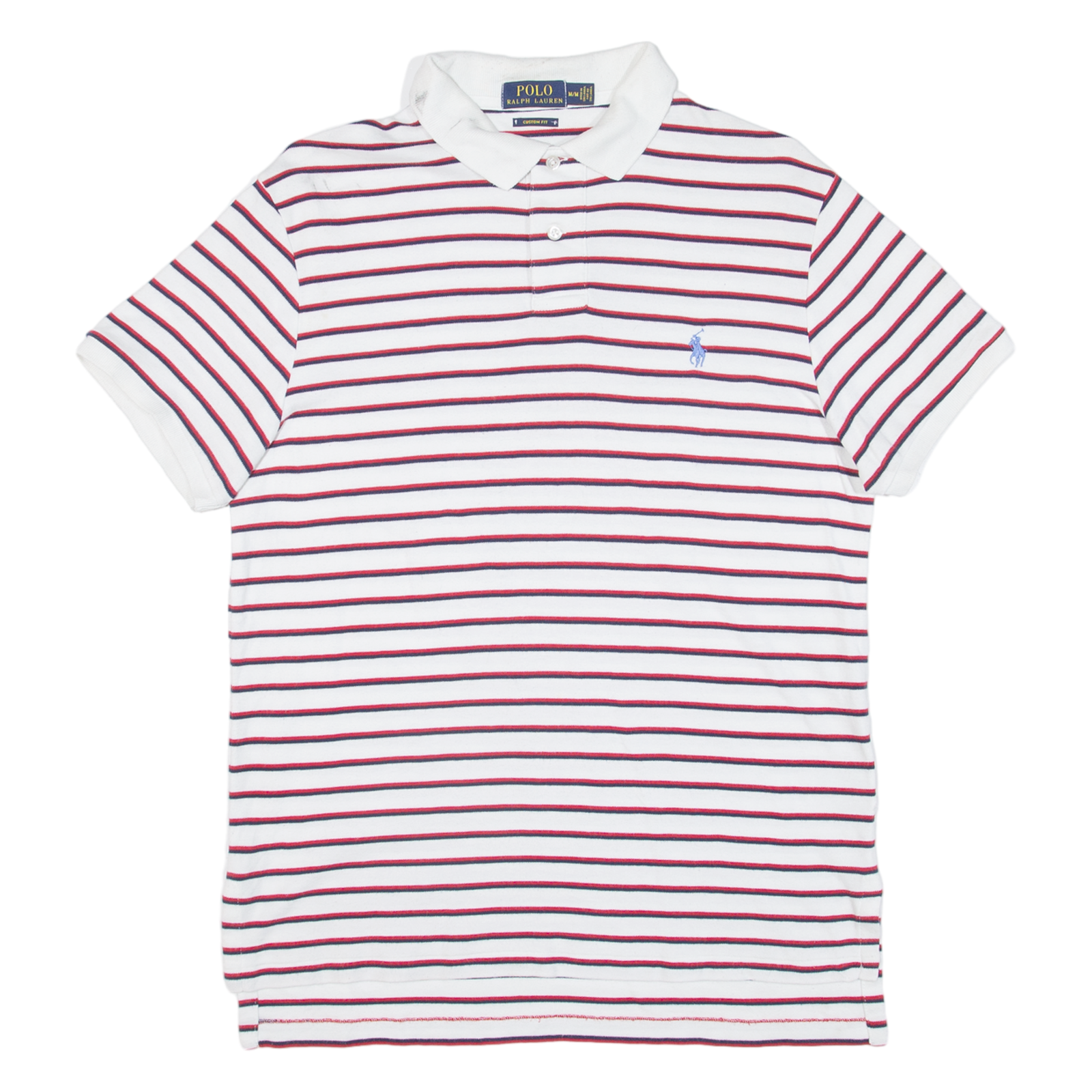 Buy POLO RALPH LAUREN Custom Fit Mens Polo Shirt Red Striped M Refurbished - $36.39 POLO RALPH LAUREN Custom Fit Mens Polo Shirt Red Striped M Refurbished - N/A refurbished available on Cerqular